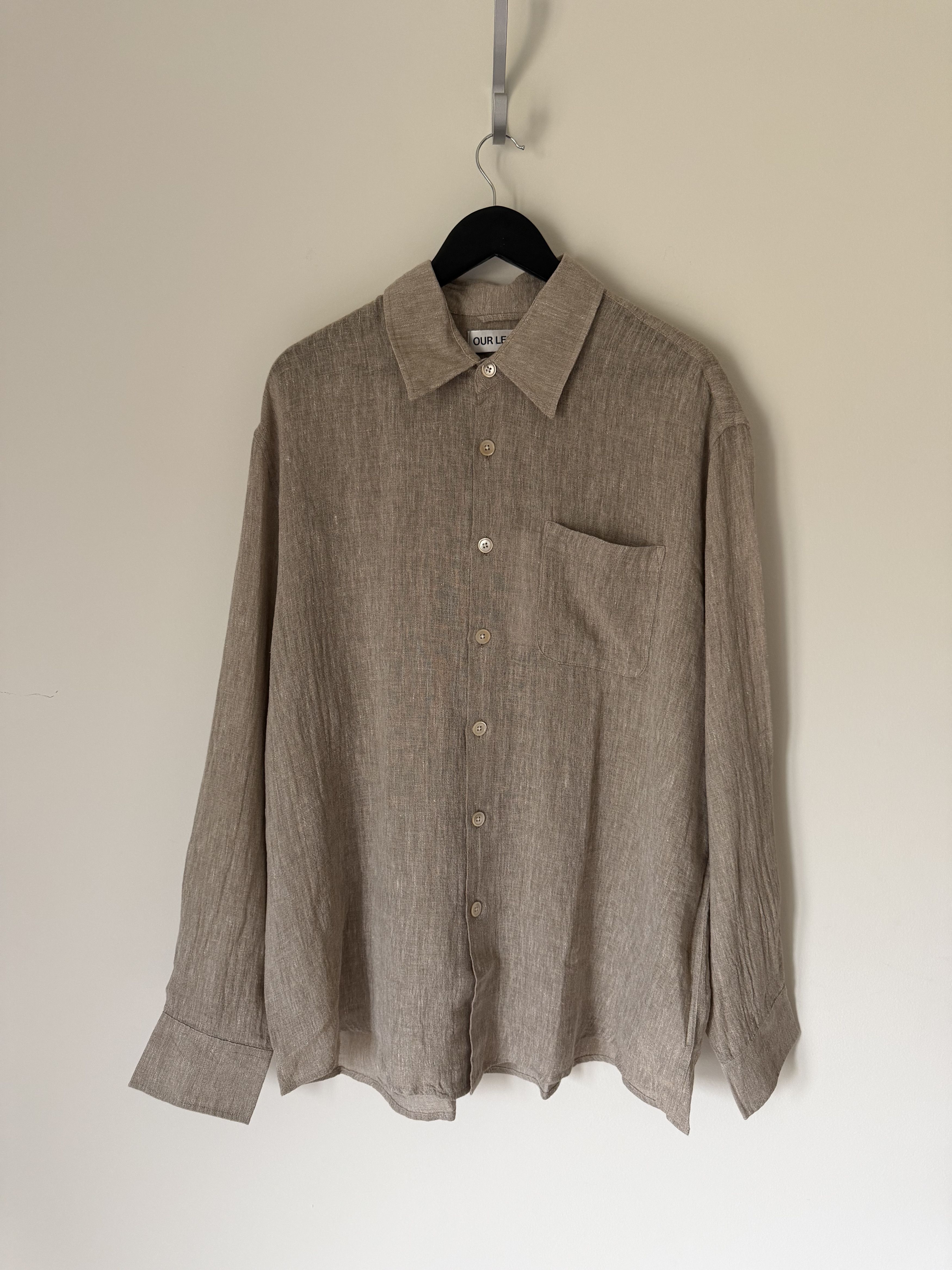 Our Legacy Above Shirt in Pollen Dust Sparse Crepe Weave