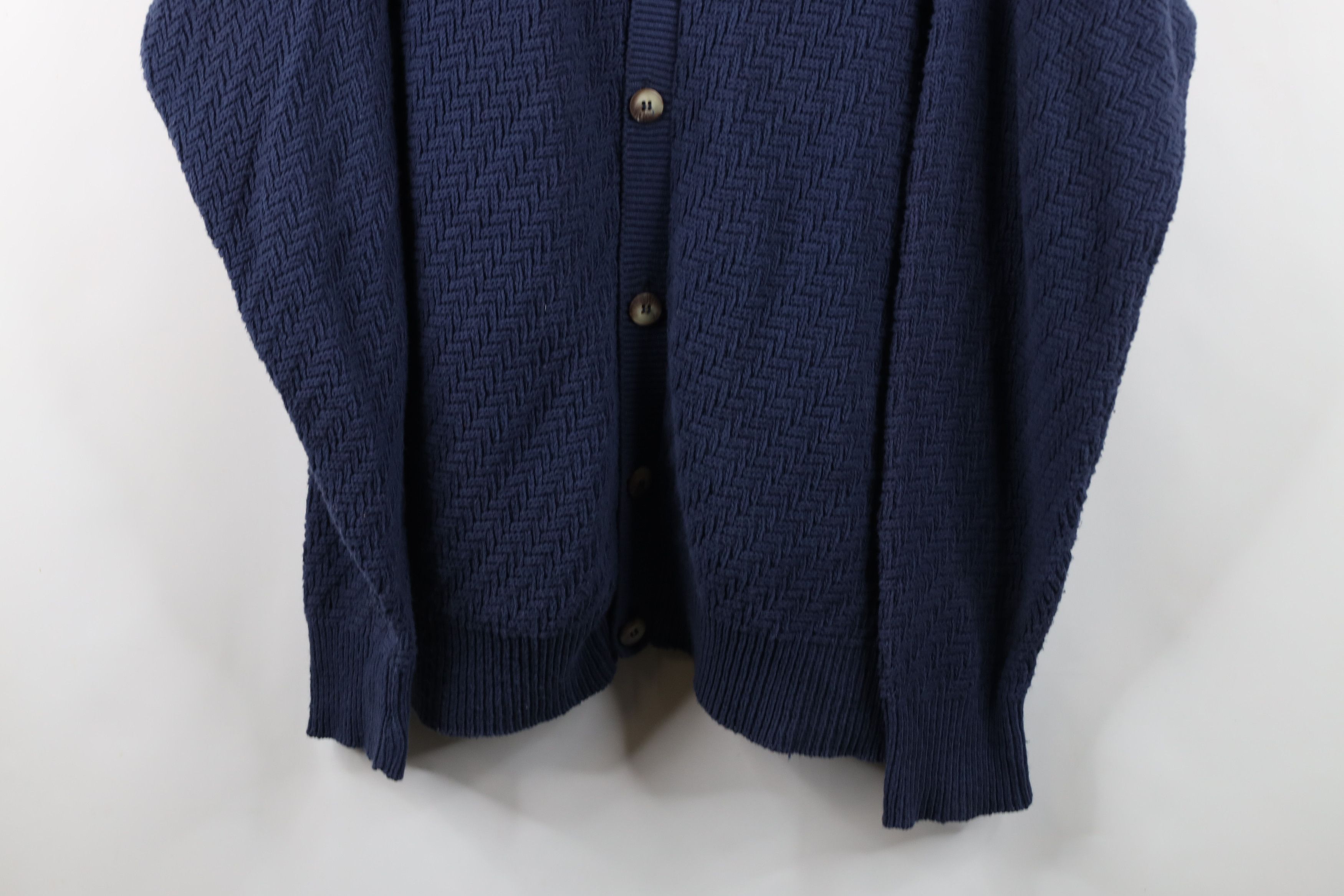 Vintage Vintage 90s Streetwear Knit Zig Zag Cardigan Sweater USA Size US L / EU 52-54 / 3 - 3 Thumbnail