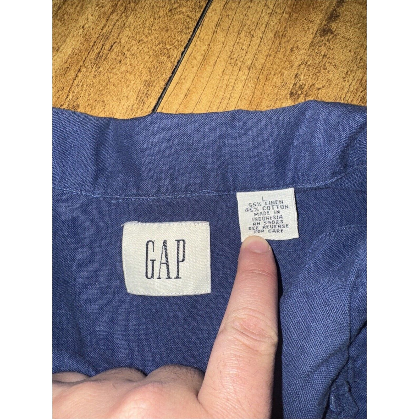 Gap × Old Navy × Vintage Gap Bowling Camper Button Up Short Sleeve Shirt Blue L 25x28 Size US L / EU 52-54 / 3 - 2 Thumbnail