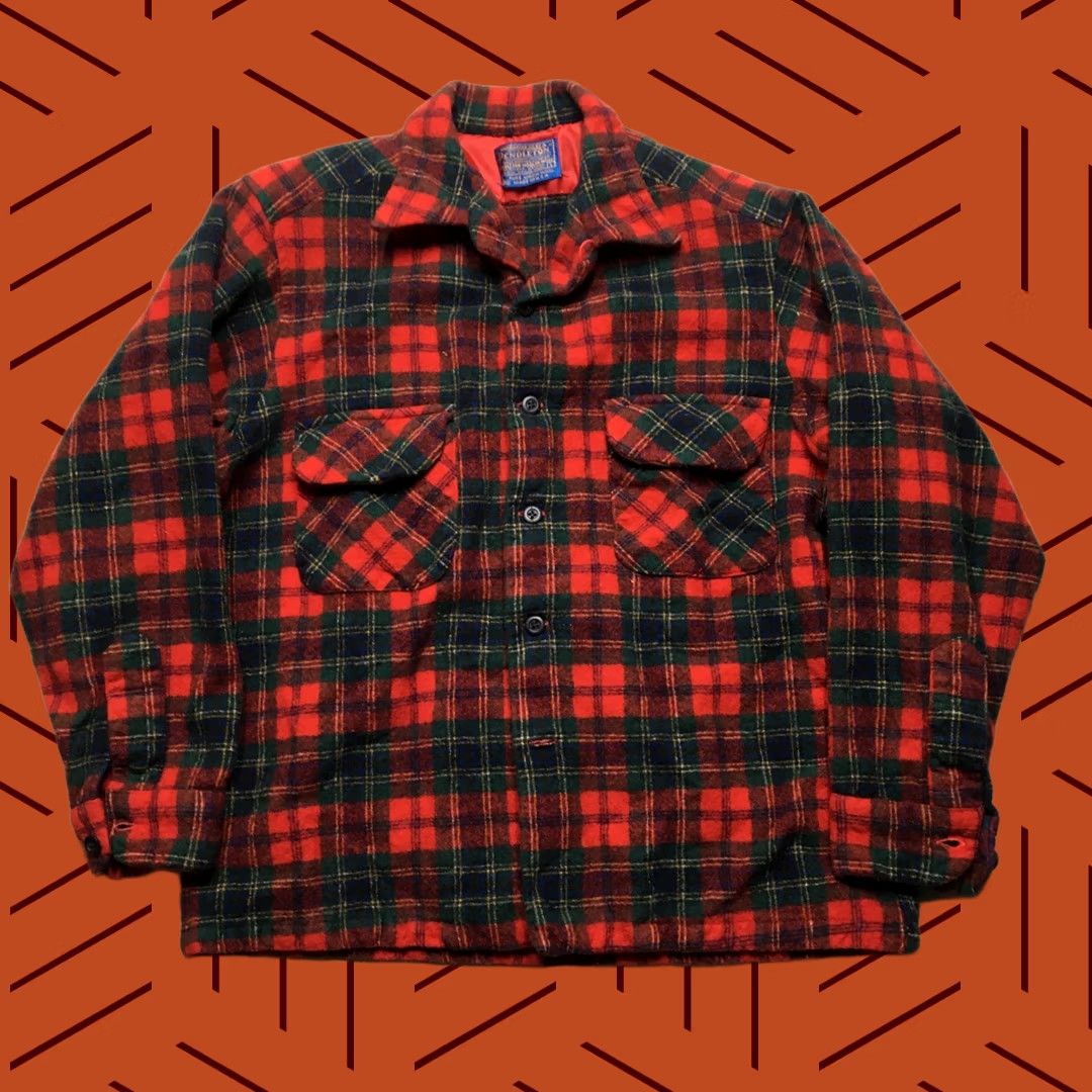 Pendleton VINTAGE Pendleton Shirt Mens S Red Plaid Wool Flannel USA Tartan Button-Up Pocketed Regular Fit Size US S / EU 44-46 / 1 - 1 Thumbnail