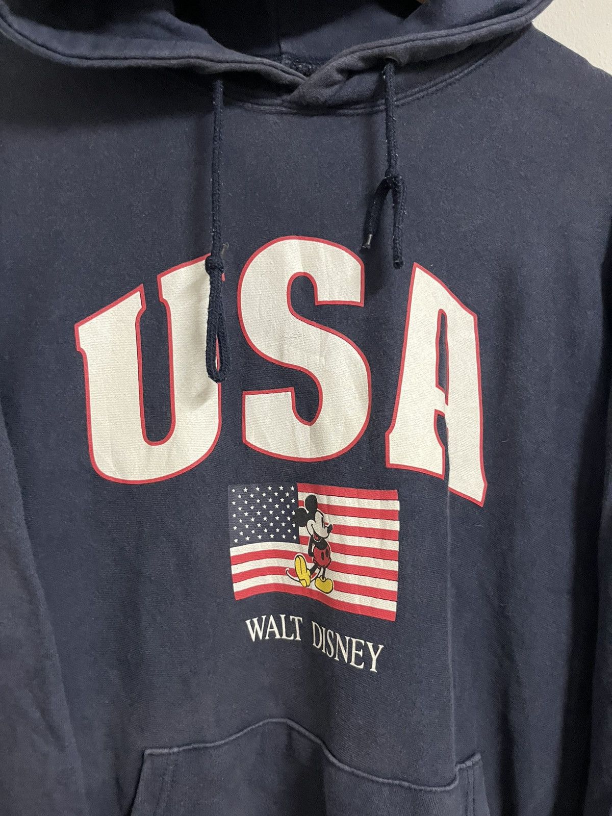 Mickey Mouse 💥Vintage Sunfaded Blue Black Walt Disney Mickey USA BIG LOGO Size US L / EU 52-54 / 3 - 5 Thumbnail