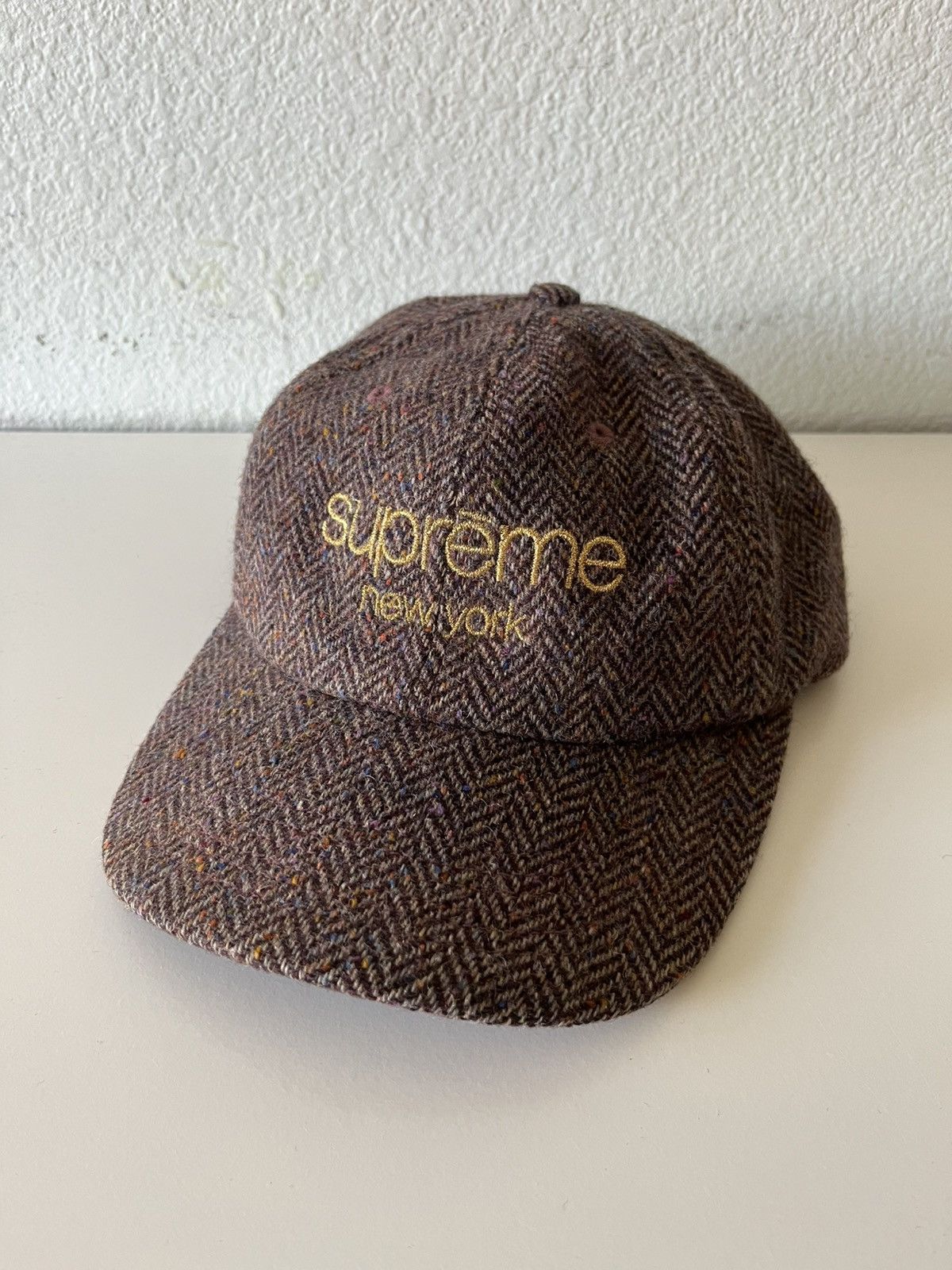 帽子 Supreme Wool Herringbone Classic Logo Supreme FW16 Wool Herringbone Classic Logo Hat | Grailed