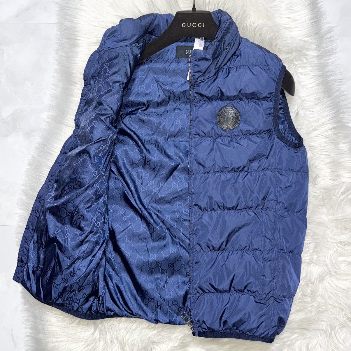Gucci Authentic Gucci Down Vest Leather Patch GG Monogram Jacket Size US S / EU 44-46 / 1 - 6 Thumbnail