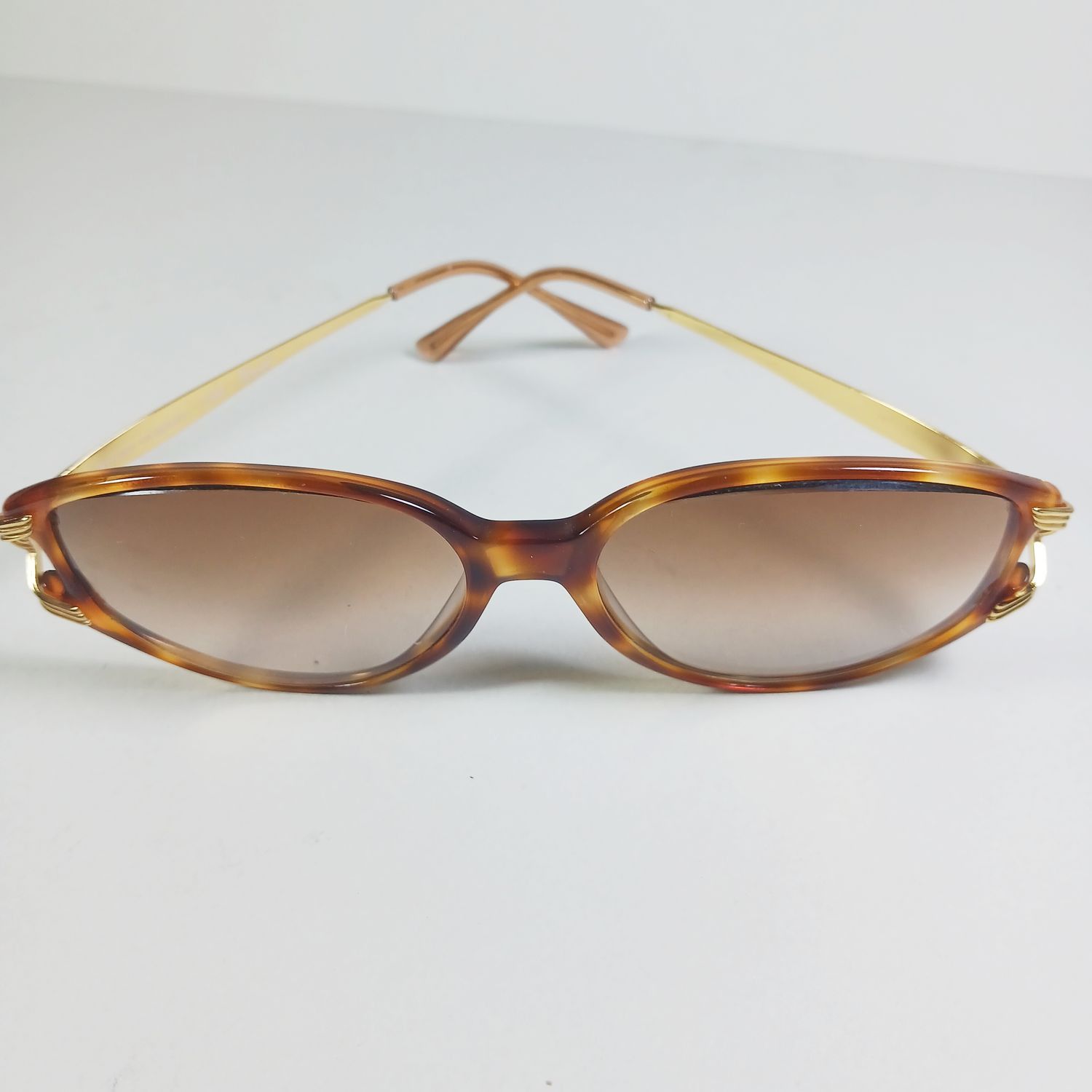 Emanuel Ungaro × Persol Emanuel Ungaro U580 Havana Brown/Gold Sunglasses Persol Made Size ONE SIZE - 6 Thumbnail
