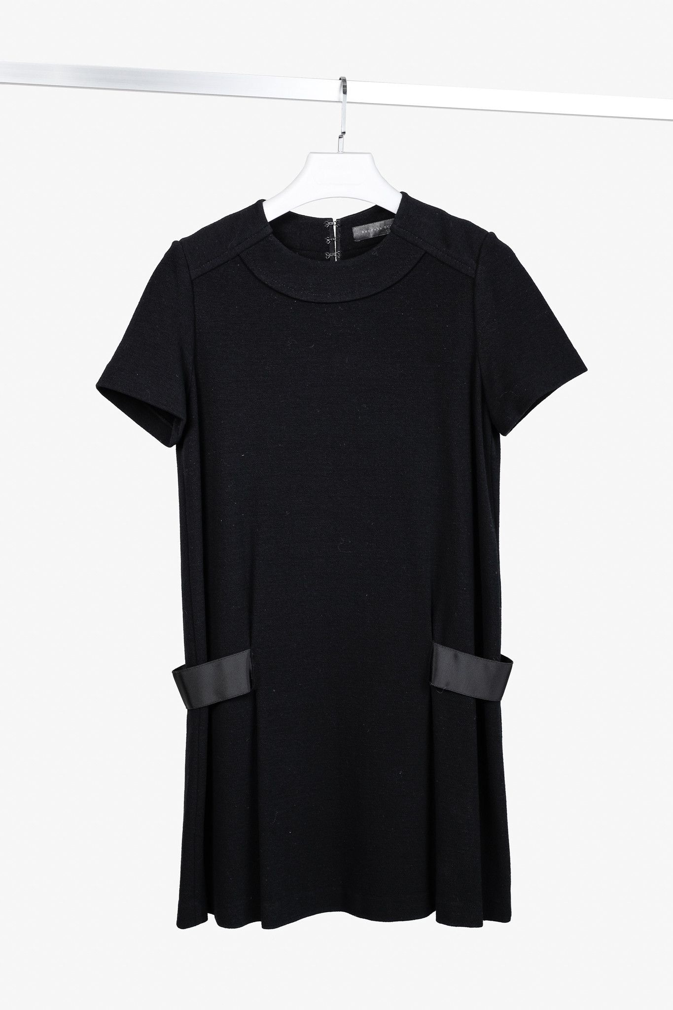 Proenza Schouler Proenza Schouler Black Knit Short-Sleeve Mini Dress Size M / US 6-8 / IT 42-44 - 1 Thumbnail