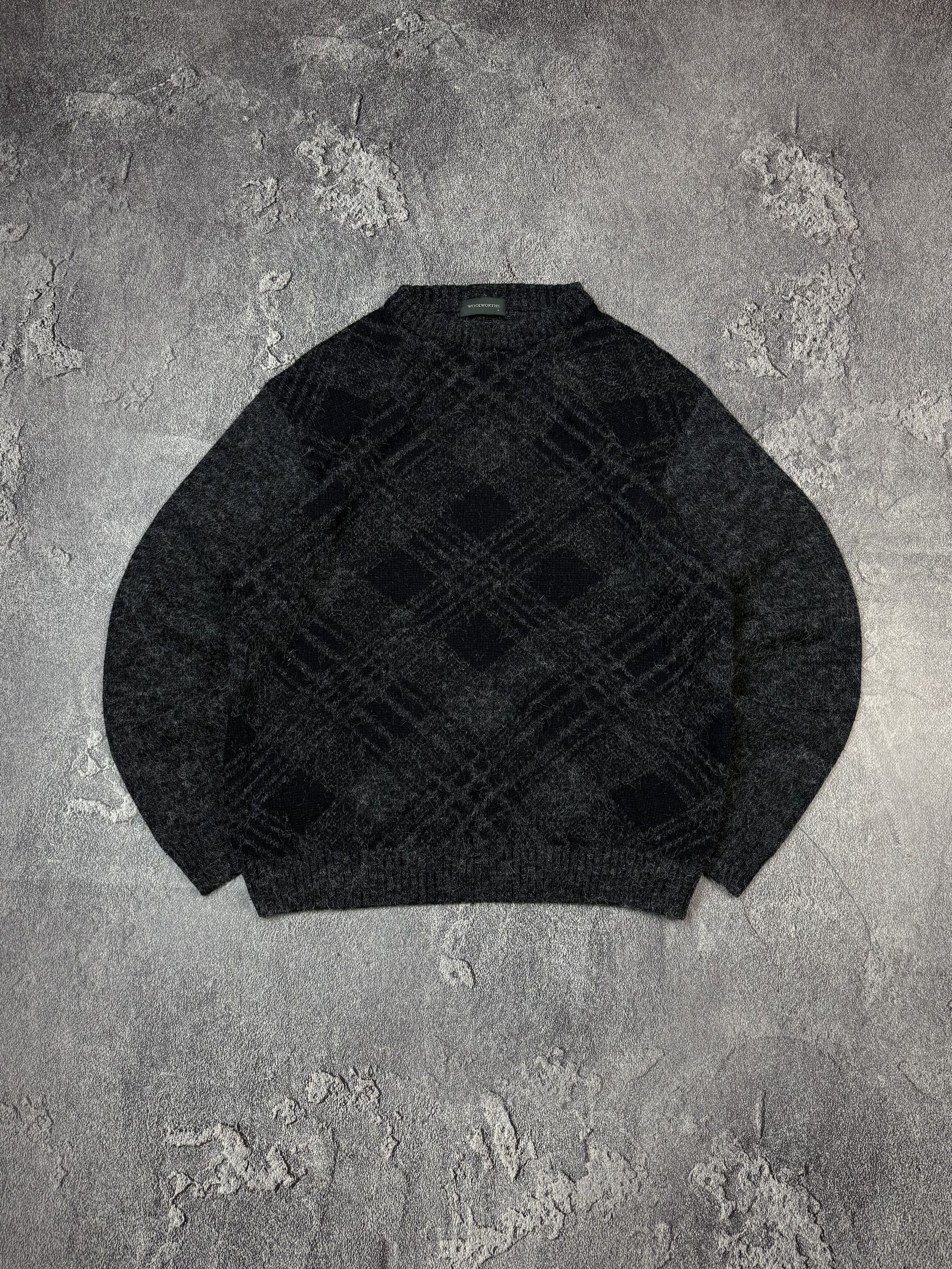 If Six Was Nine Y2K Mohair Avant Garde Grey Sweater 2000s Style Size US L / EU 52-54 / 3 - 1 Thumbnail