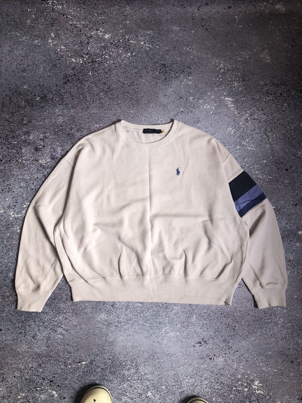 Polo Ralph Lauren × Vintage Polo Ralph Lauren Y2K Big Logo Polo Sweatshirt Size L / US 10 / IT 46 - 2 Thumbnail