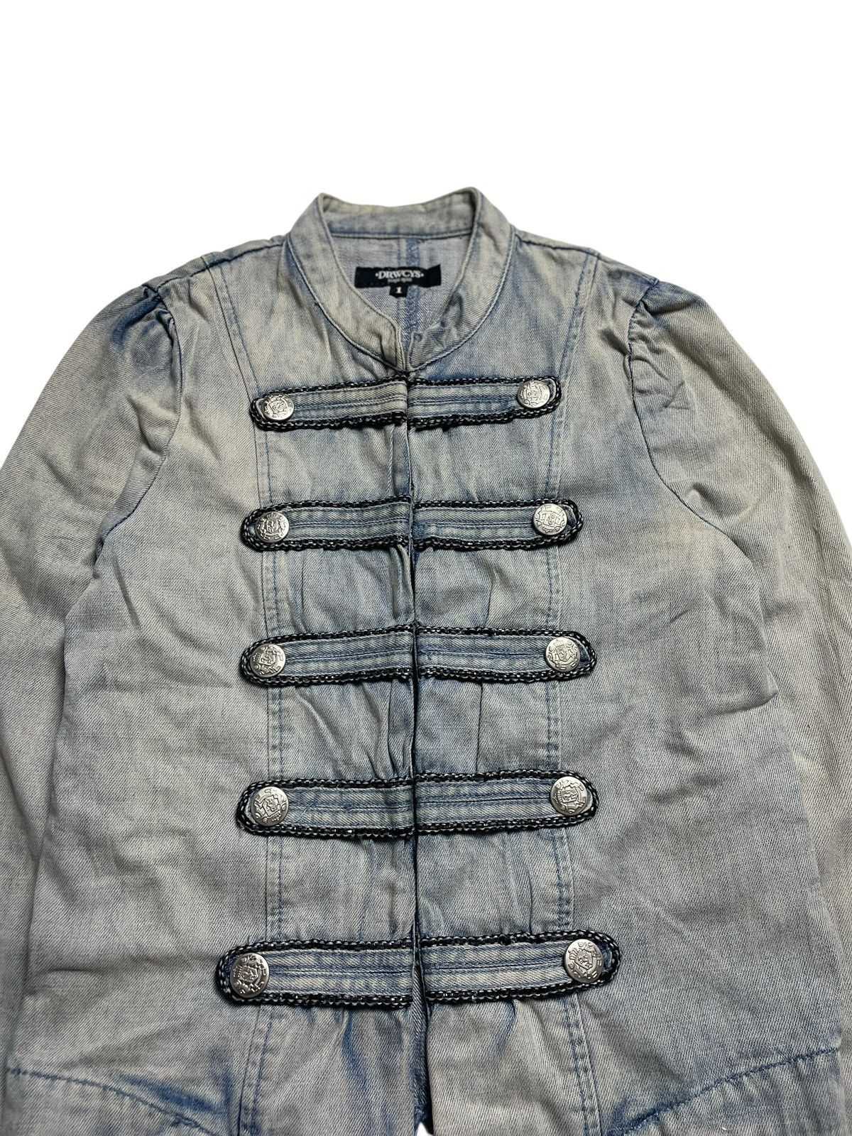 Japanese Brand 2000’s Drcws - Napoleon Wash Denim Jacket Size S / US 4 / IT 40 - 2 Thumbnail