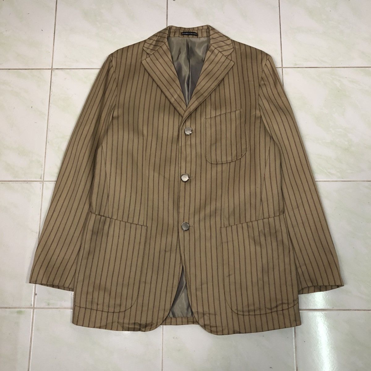 Issey Miyake 💥VINTAGE CHORE WORK JACKET STRIPED SABI SABI Size US M / EU 48-50 / 2 - 1 Thumbnail
