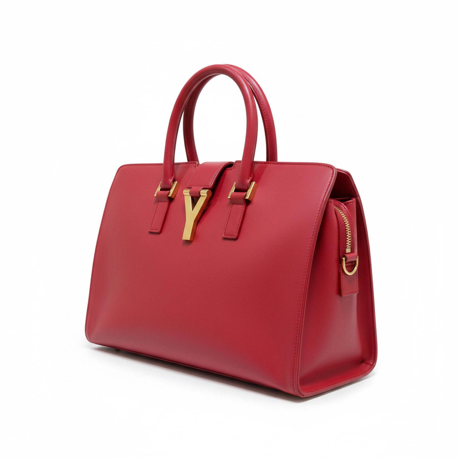 Saint Laurent Paris Saint Laurent - Red Leather Medium Sac De Jour Handbag Size ONE SIZE - 1 Thumbnail