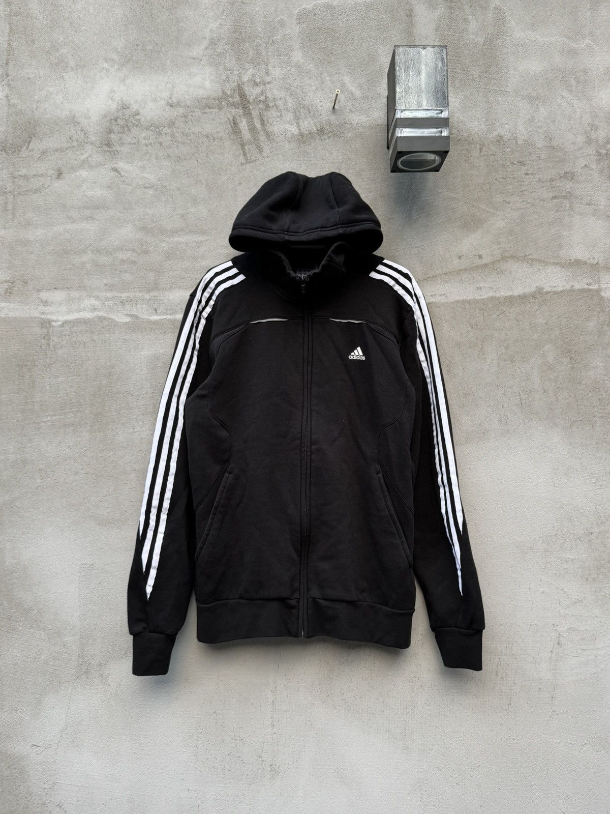 Adidas Vintage Rare Adidas Ninja Zip-Hoodie High Neck Size US M / EU 48-50 / 2 - 1 Thumbnail
