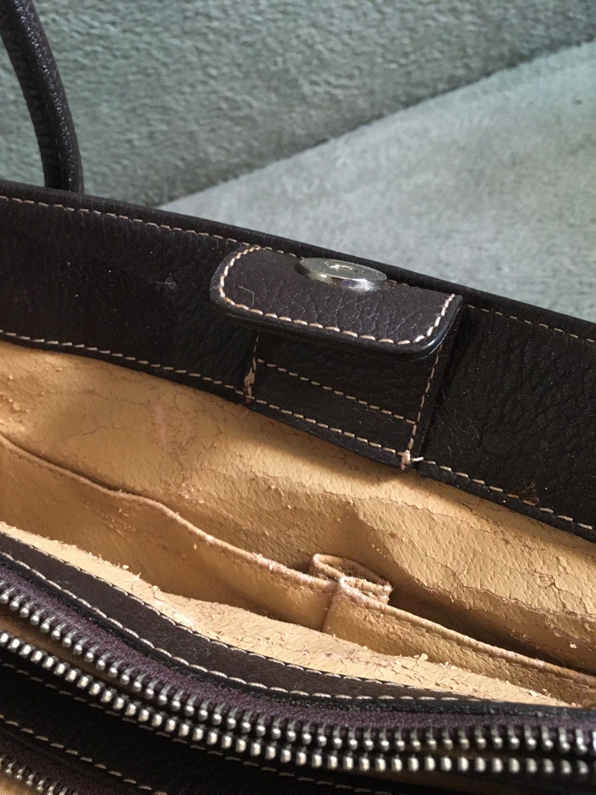Maison Mollerus Maison Mollerus Brown Leather Shoulder Bag Handbag Size ONE SIZE - 10 Thumbnail