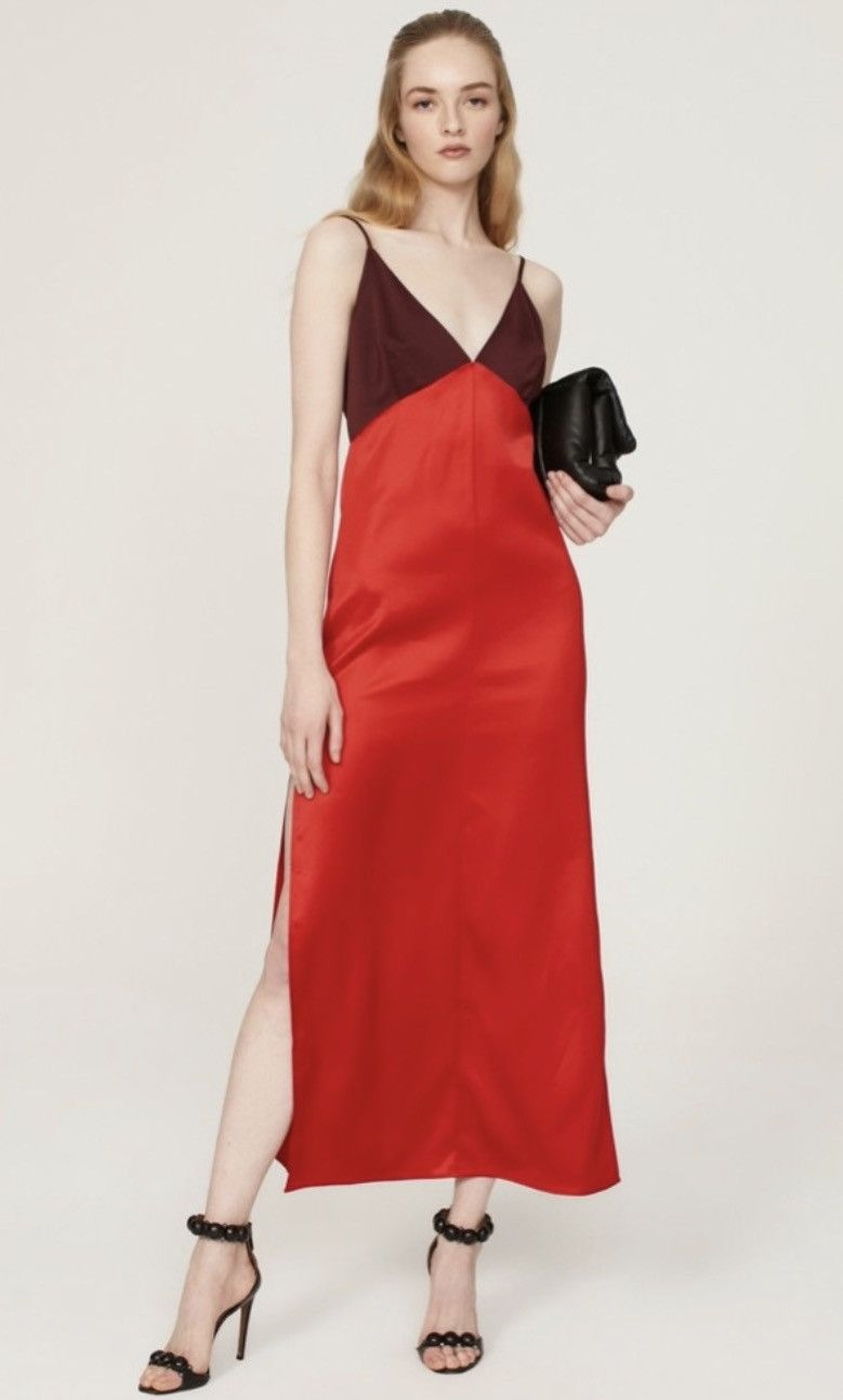 Other Marina Moscone Collective Two Tone Slip Maxi Dress Size XL / US 12-14 / IT 48-50 - 5 Thumbnail
