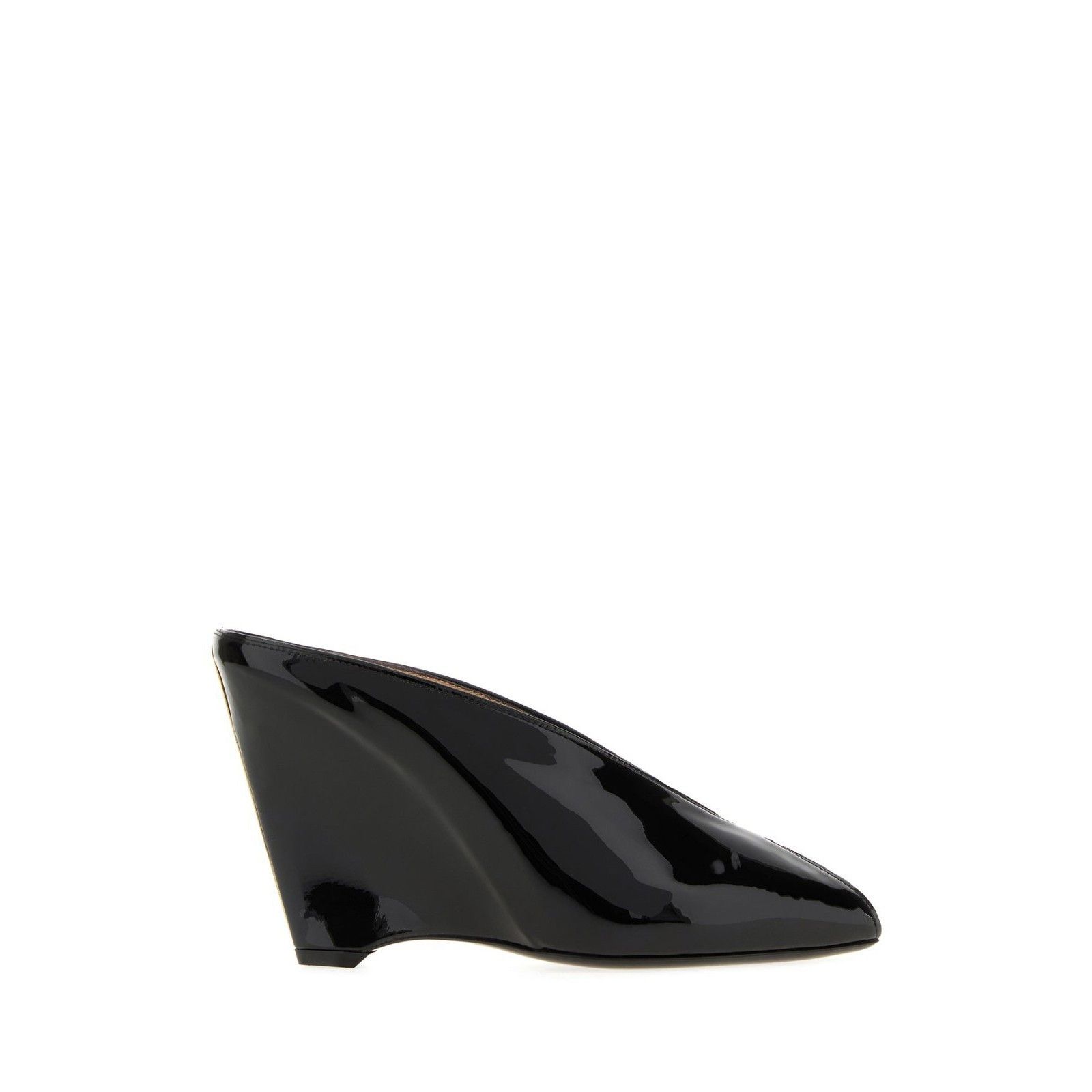 FERRAGAMO Alicia Black Leather 95mm Heel Mules New & Authent