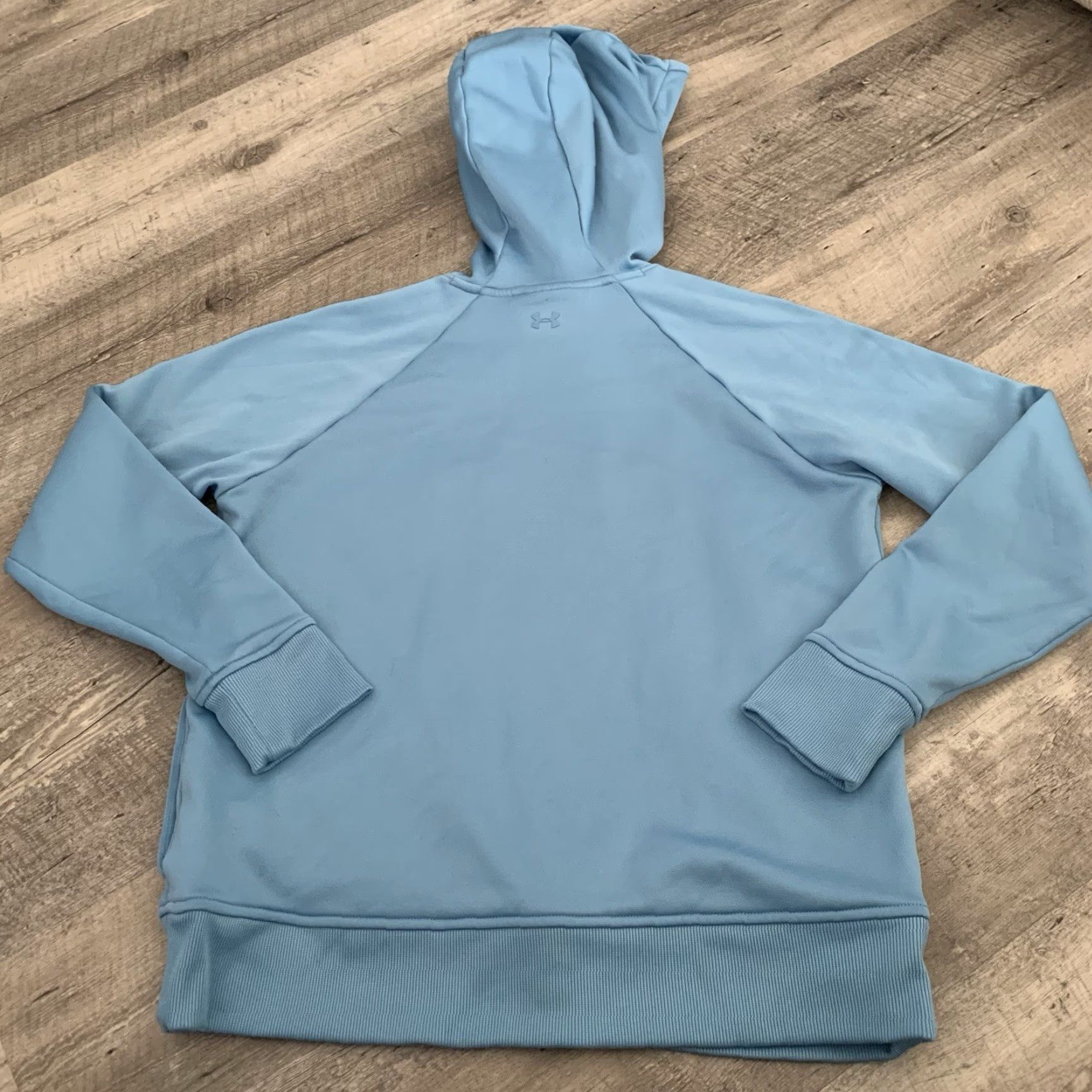 Under Armour Under Armour Hooded Pullover Womens L Blue Logo Hoodie Athletic Activewear SweatshirtPullover Fleece 100% Polyester Size L / US 10 / IT 46 - 5 Thumbnail