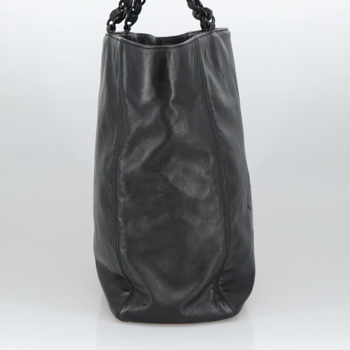 Chanel CHANEL Coco Mark Chain Tote Bag Lamb Skin Black CC Size ONE SIZE - 4 Thumbnail