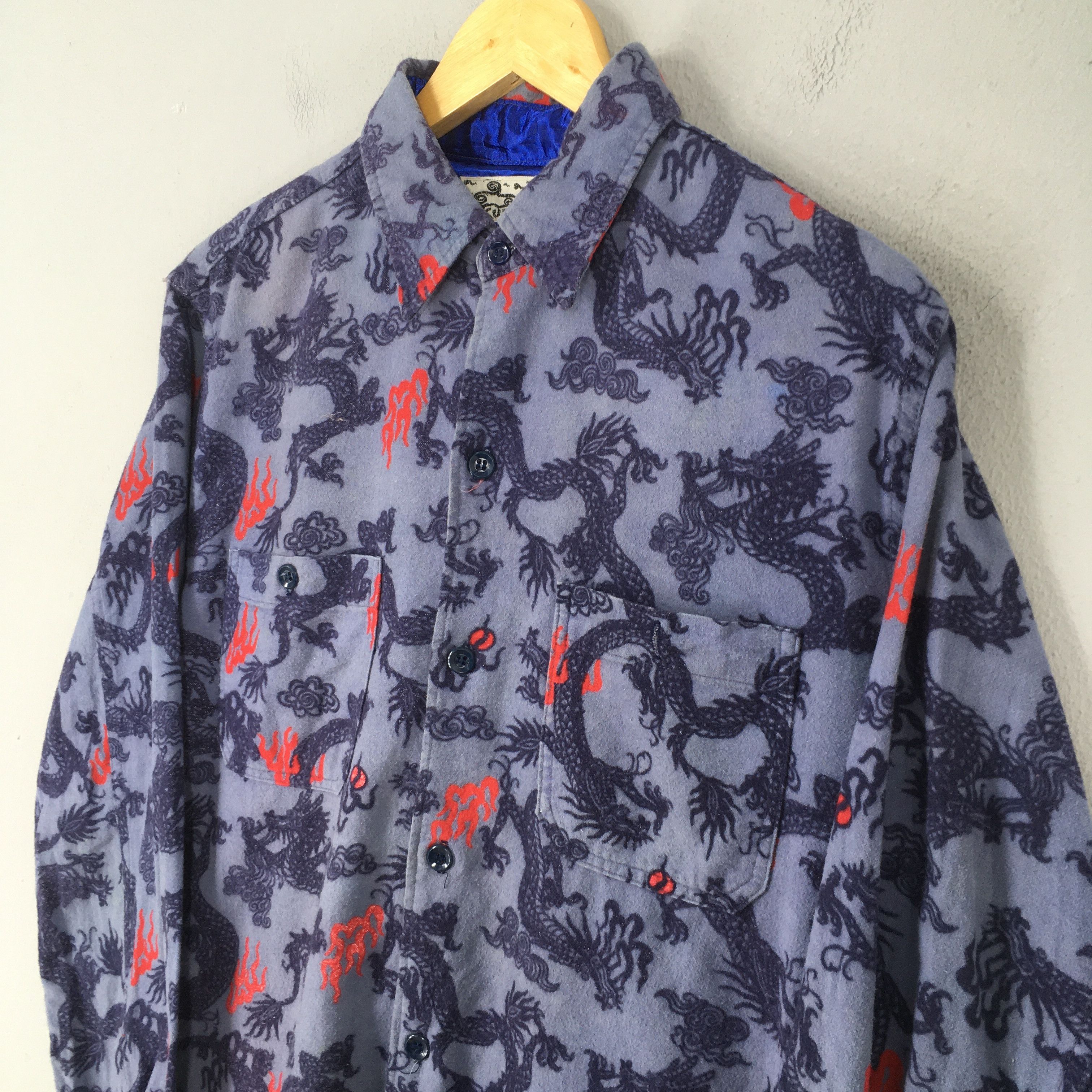 Okura Vintage Okura Arigato Japan Dragon Shirt Medium Size US M / EU 48-50 / 2 - 3 Thumbnail