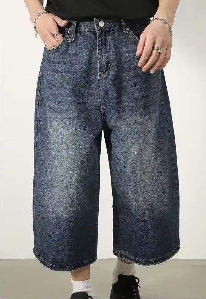 Japanese Brand Y2K Blue Short Denim Pant Size US 28 / EU 44 - 4 Thumbnail
