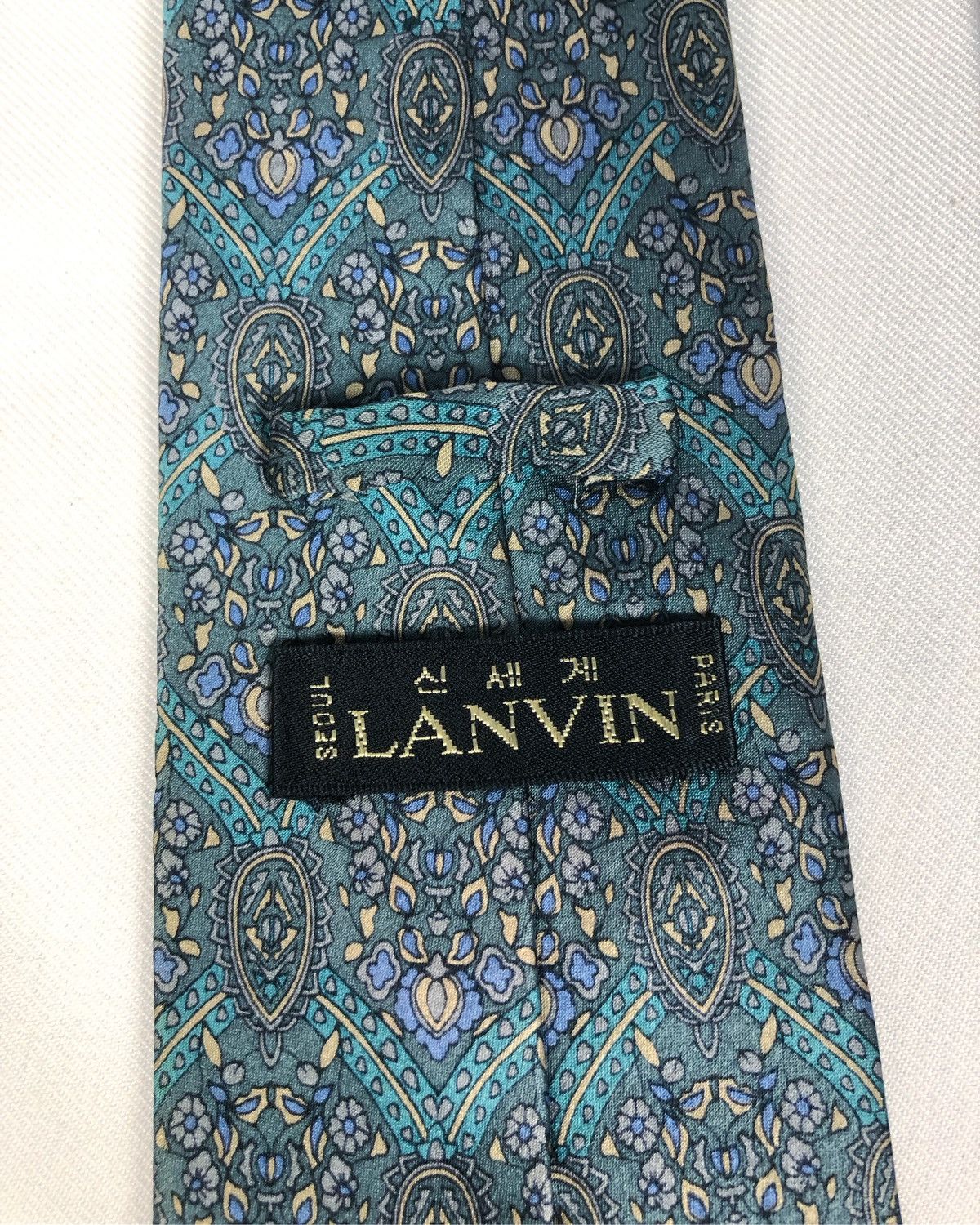 Lanvin Rare Vintage Lanvin Paris Paisley Silk Tie Size ONE SIZE - 7 Thumbnail
