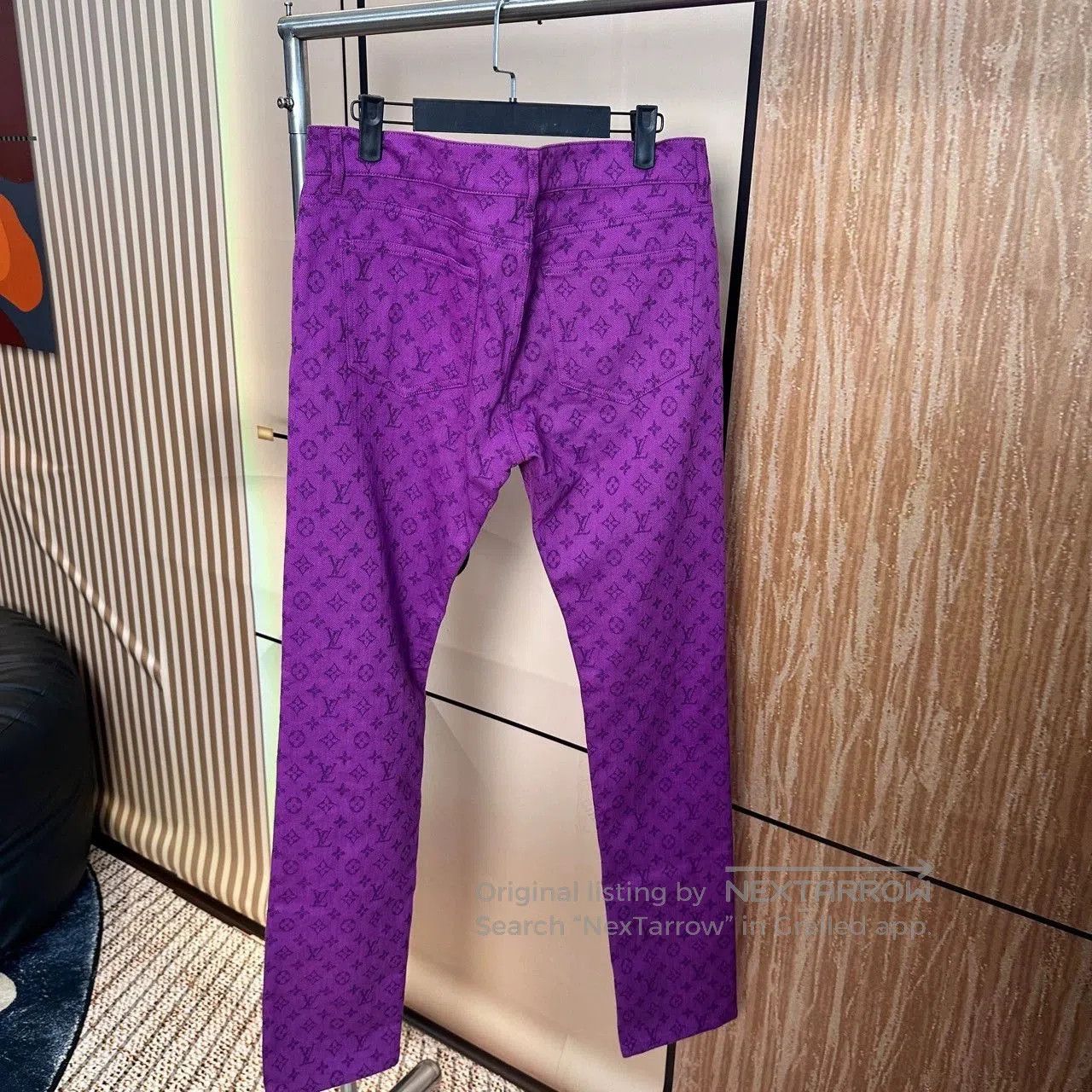 louis vuitton purple monogram jeans size 32.