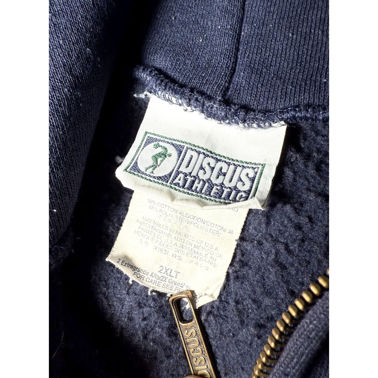 Penn VINTAGE Penn State Full Zip Up Hoodie Sweatshirt Navy Blue 2XL Faded Men Regular Knit 80s 90s Sports University Graphic Print Logo Size US XXL / EU 58 / 5 - 4 Thumbnail