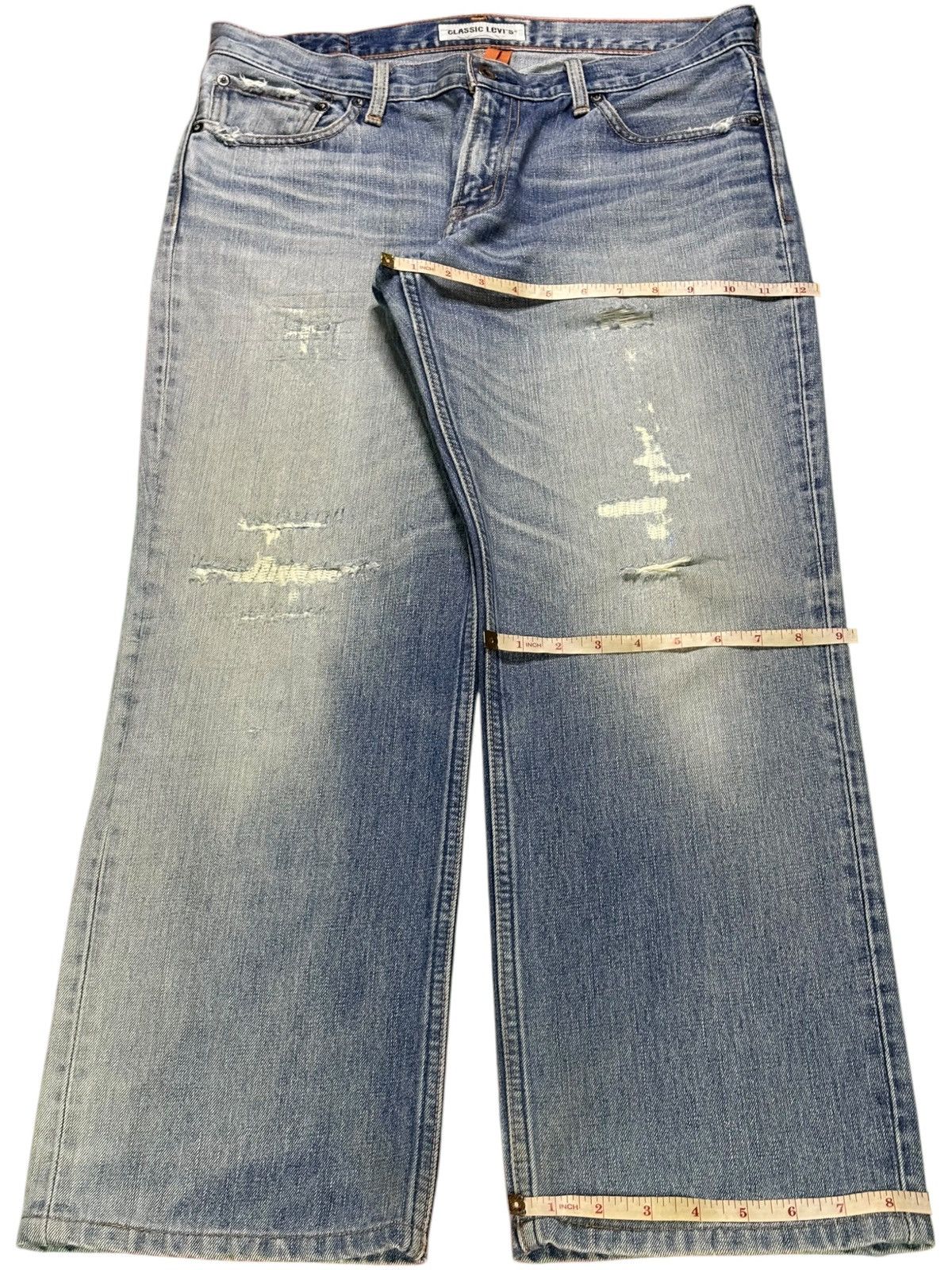 Levi's Vintage 90s Levis 502 Faded Wash Distressed Baggy Jeans Size US 34 / EU 50 - 14 Thumbnail