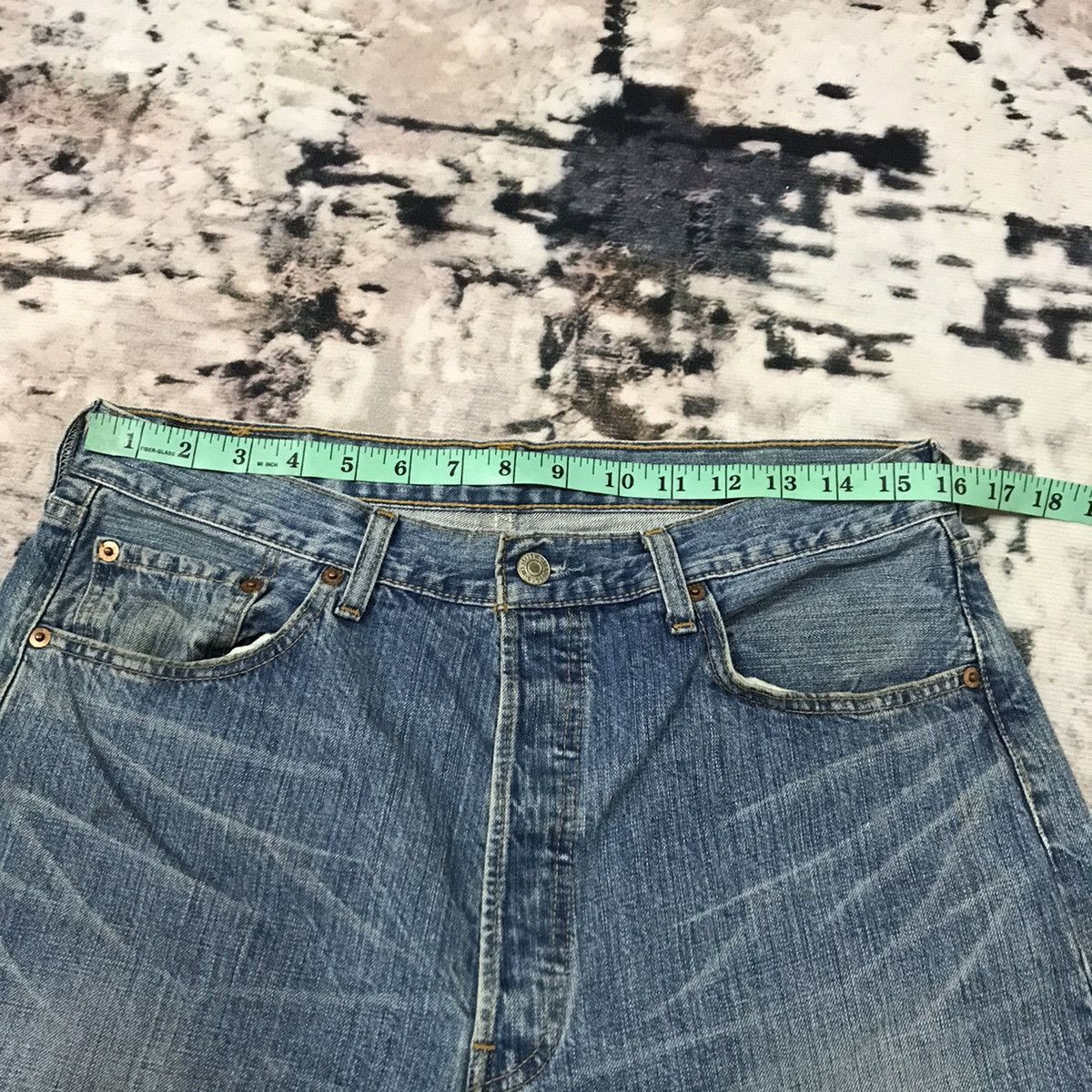 Levi's Vintage Clothing Vintage Levis 501 Button Up Distressed Denim Jeans Short Size US 32 / EU 48 - 13 Thumbnail