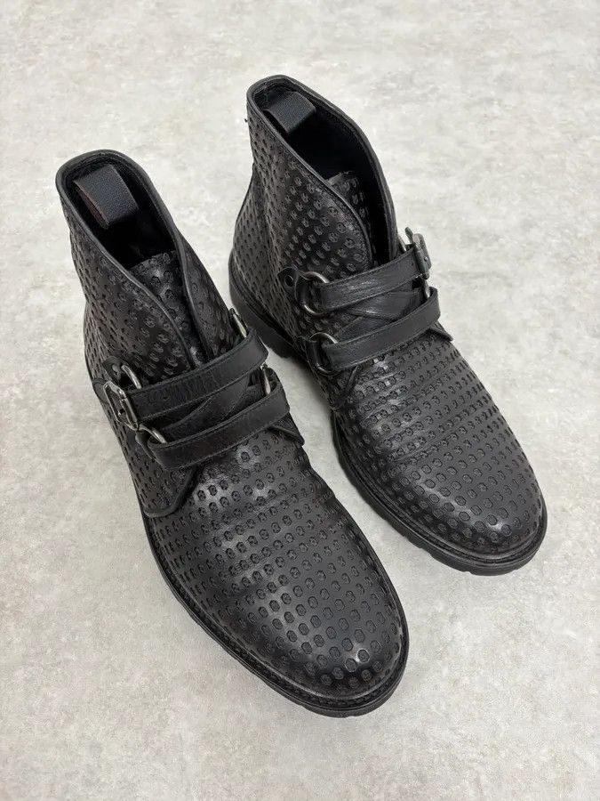 Emporio Armani Emporio Armani Perfored Premium Leather Boots Size US 9.5 / EU 42-43 - 4 Thumbnail