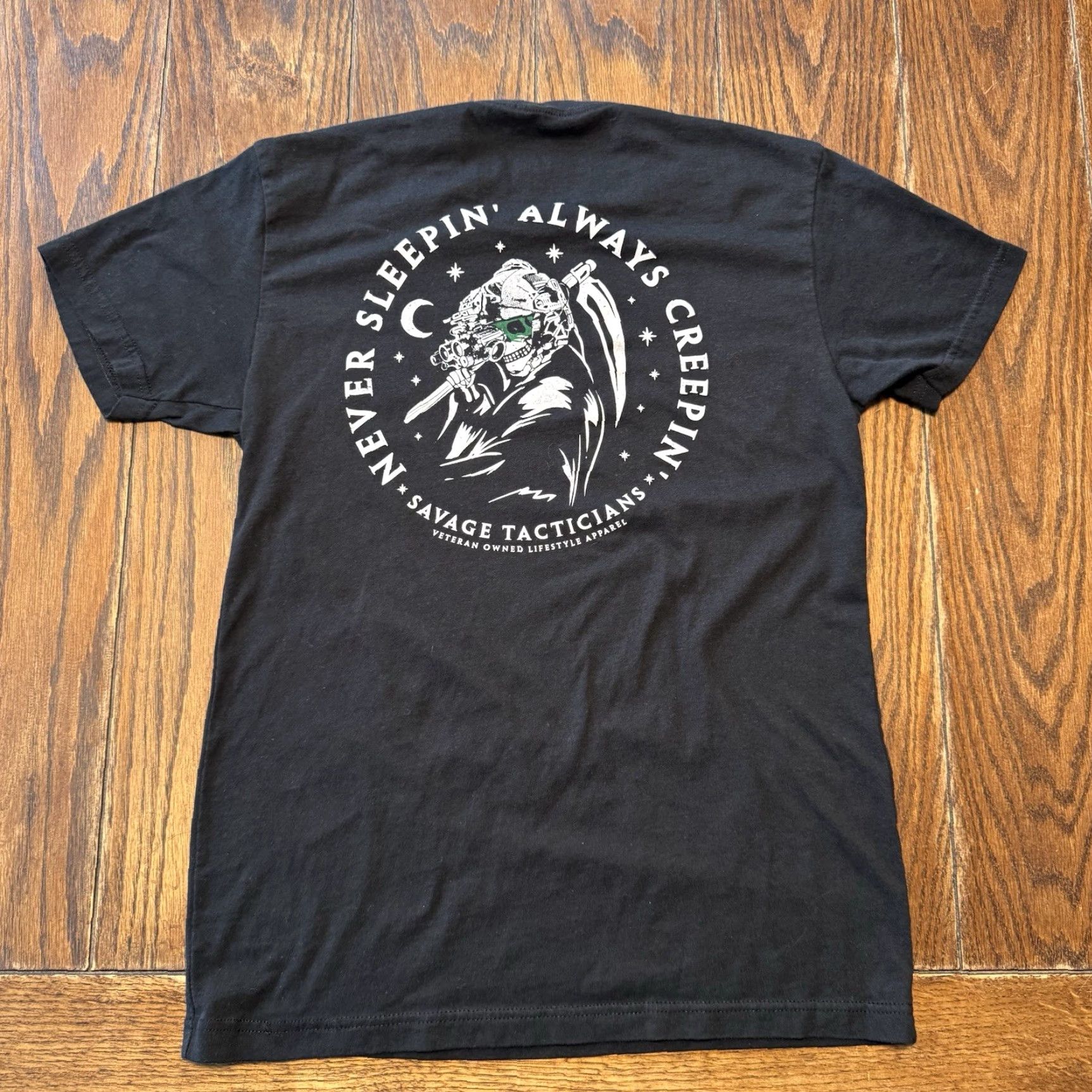 CO Savage Tacticians T Shirt Men’s Size S Black Times Up Sucker Graphic Print Skeleton Crew Neck Short Sleeve Shirt Mens Size US S / EU 44-46 / 1 - 2 Thumbnail