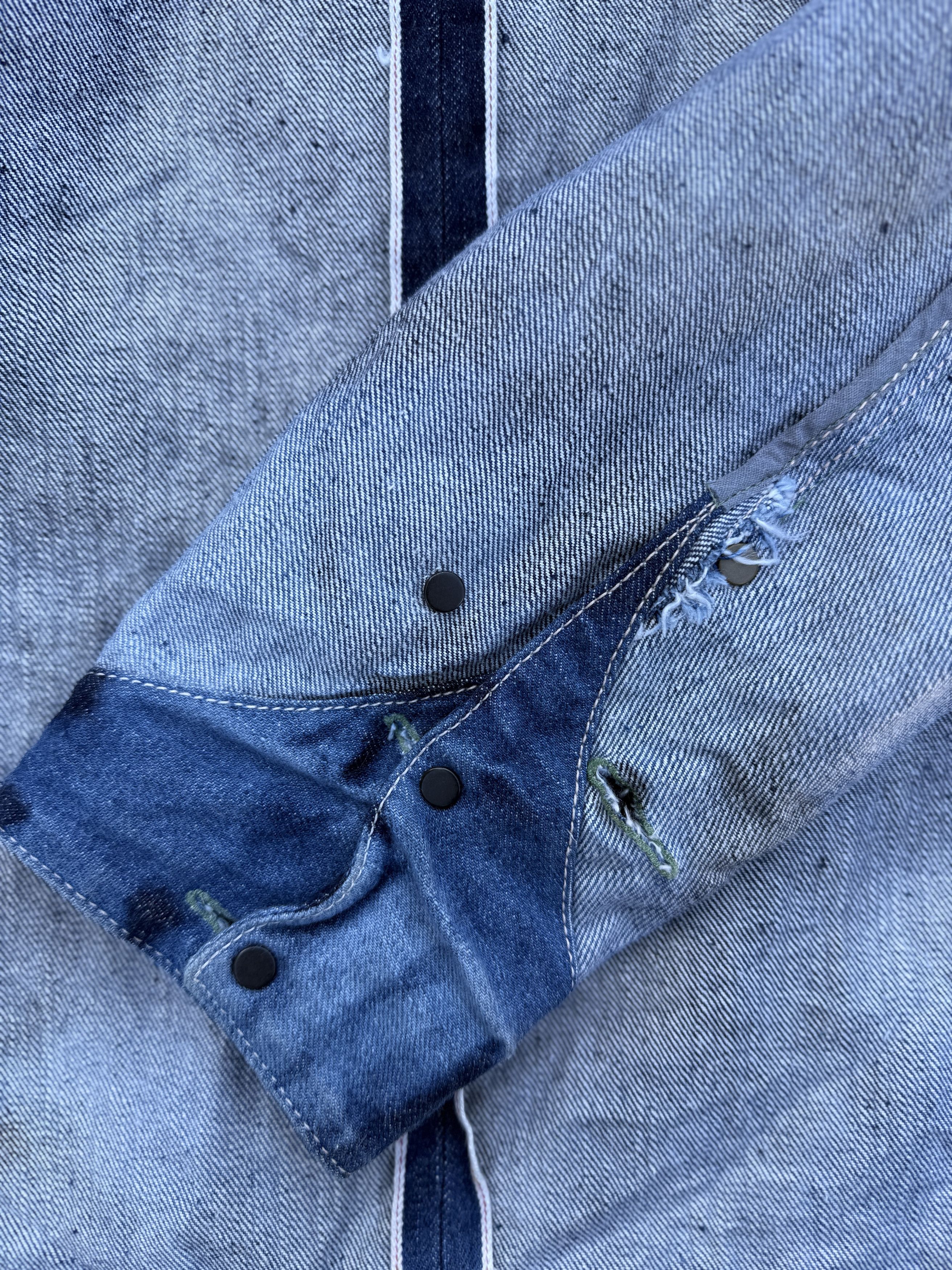 Other Vimeux Acid Wash Japanese Dual Ticker Selvedge Chore Jacket Size US M / EU 48-50 / 2 - 6 Thumbnail