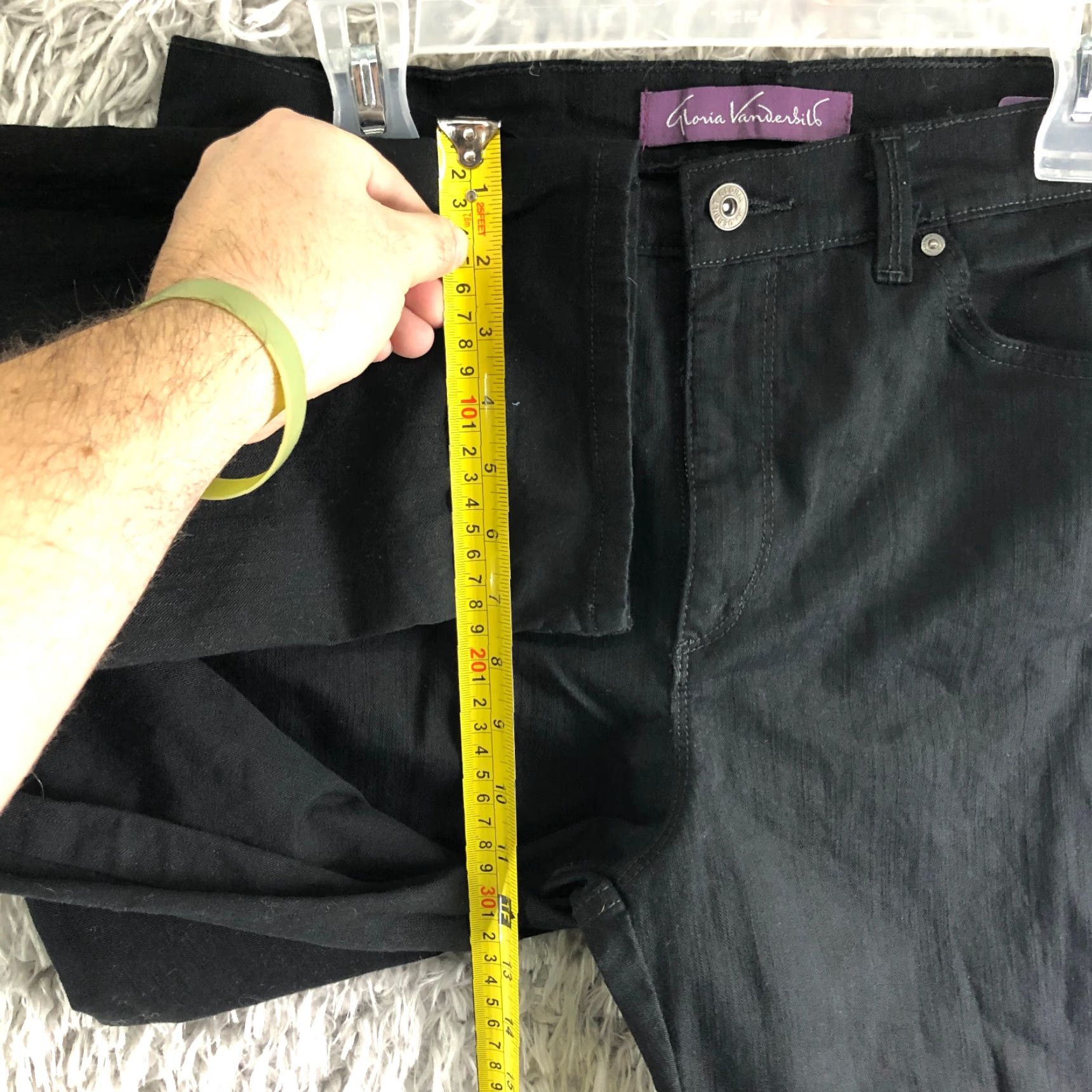 Gloria Vanderbilt Gloria Vanderbilt Amanda Jeans Dark Wash Black Denim Womens Size 10 Mid Rise 30x30 Regular Straight Pocket 5 Size 32" / US 10 / IT 46 - 4 Thumbnail