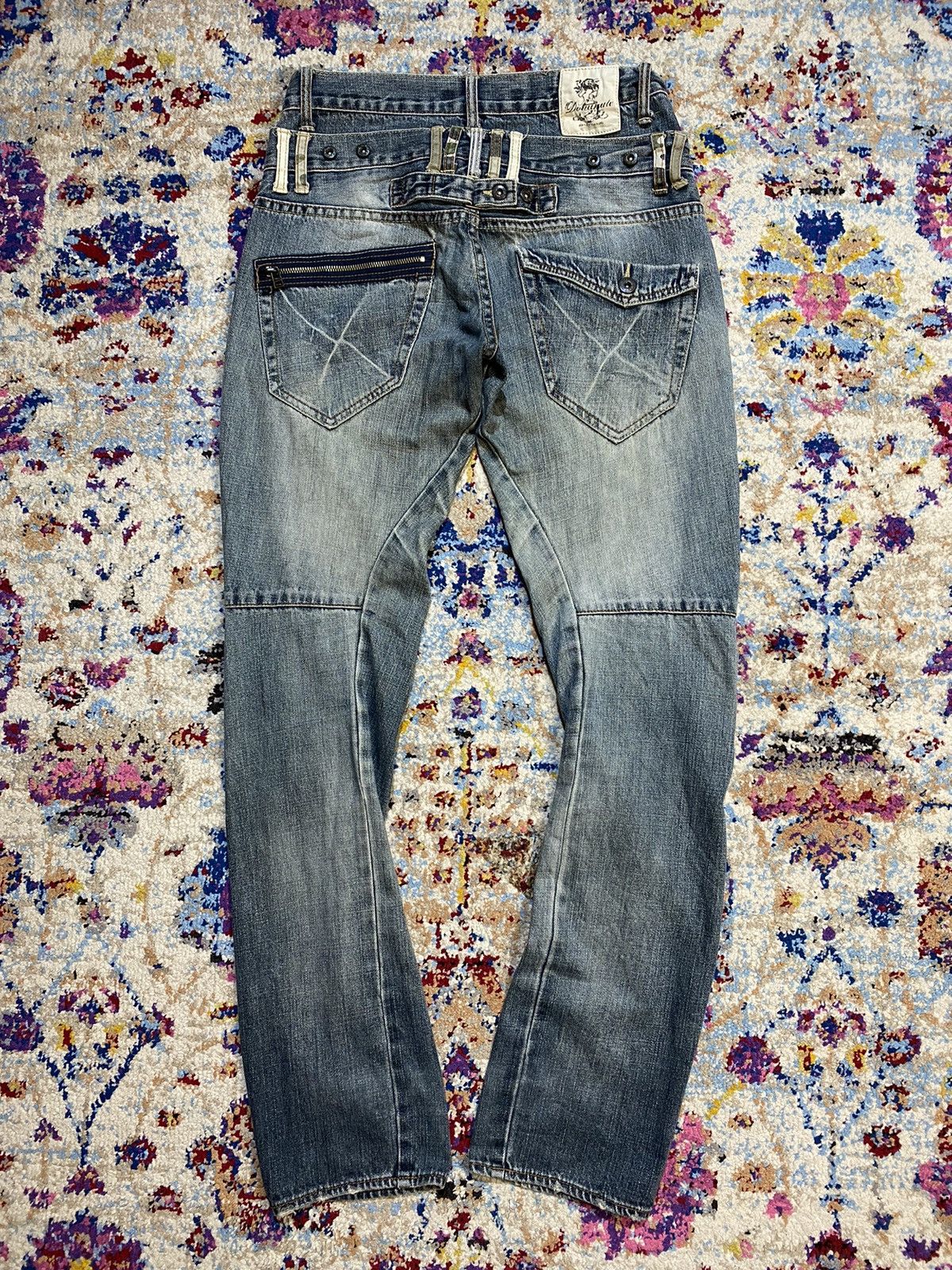 Japanese Brand Dominate Handcrafted Double Waisted Twisted Leg Jeans W30 Size US 30 / EU 46 - 2 Thumbnail
