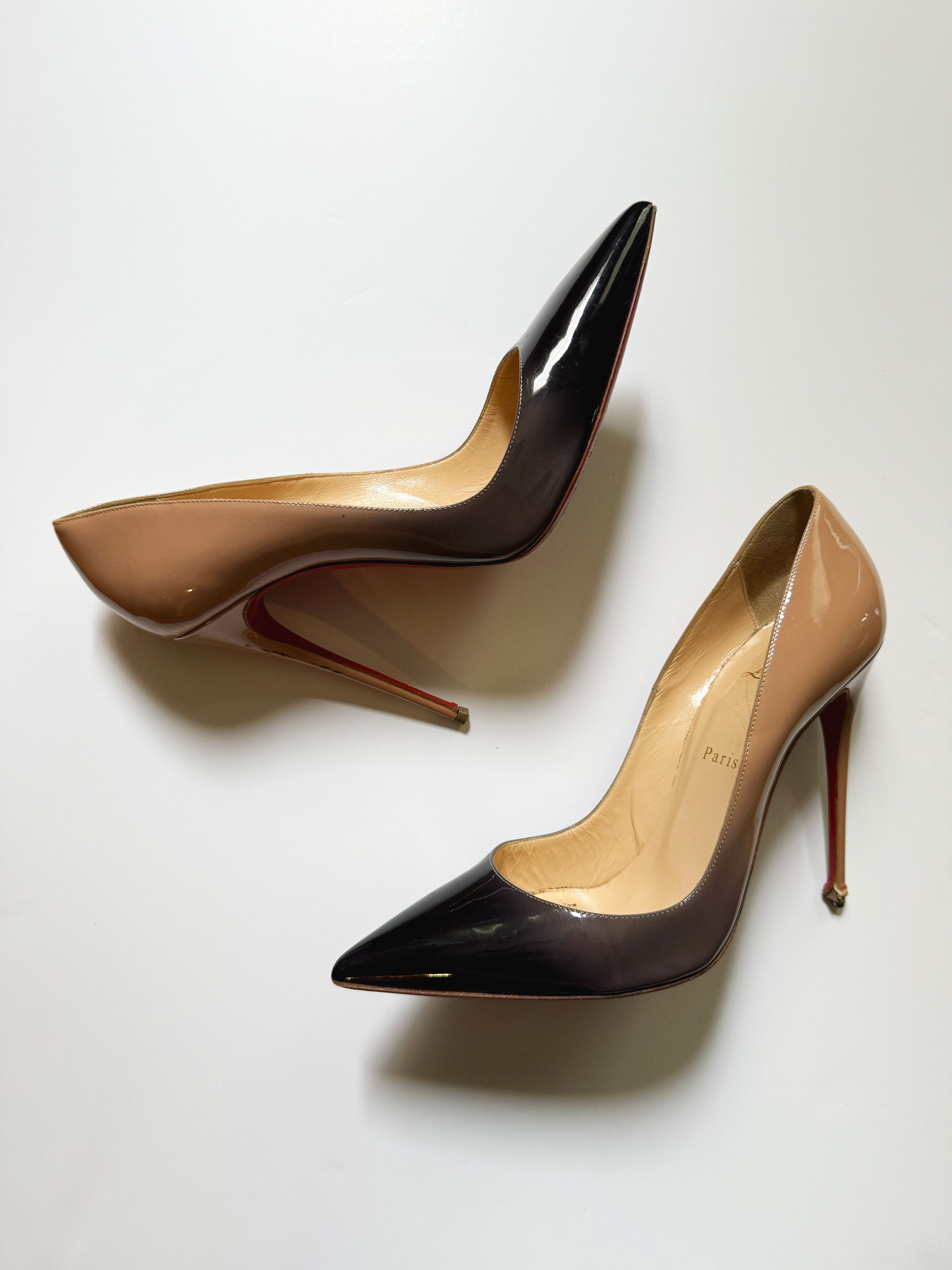 Christian Louboutin CHRISTIAN LOUBOUTIN PATENT LEATHER PUMPS Size US 10 / IT 40 - 3 Thumbnail