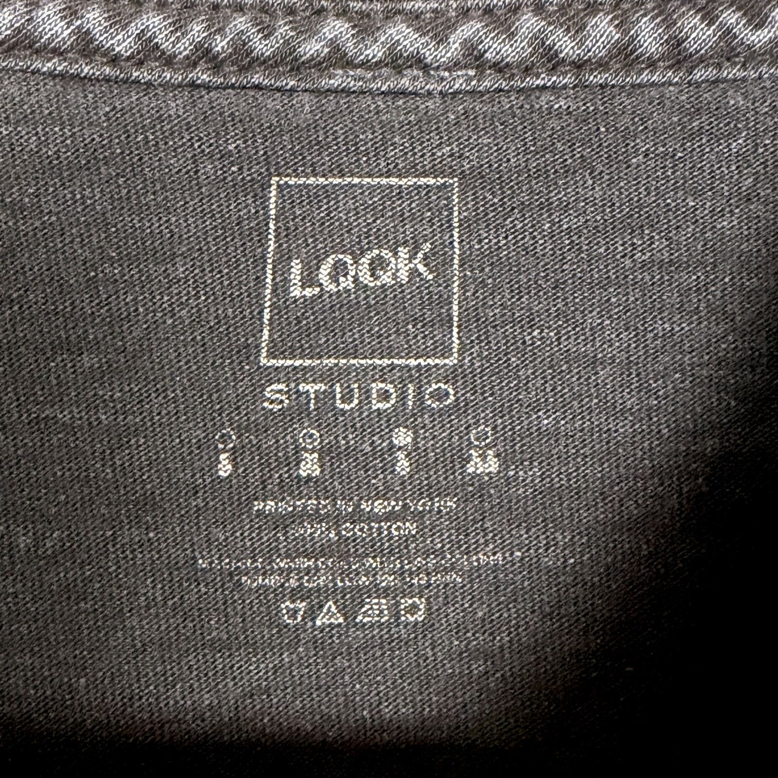 LQQK Studio Lqqk Studio Look Mens L Gray Bleach Boxy Cut Cotton T-Shirt Size US L / EU 52-54 / 3 - 5 Thumbnail