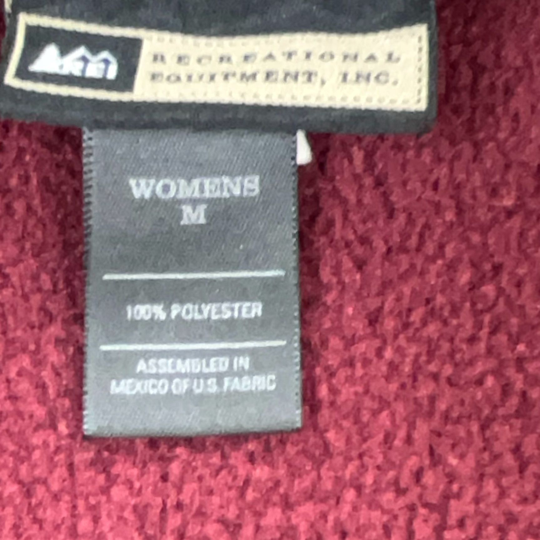 Vintage REI Vest Women M Mooron Gray Full Zip Fleece Sweater Jacket Layer Ladies Red * Size M / US 6-8 / IT 42-44 - 3 Thumbnail