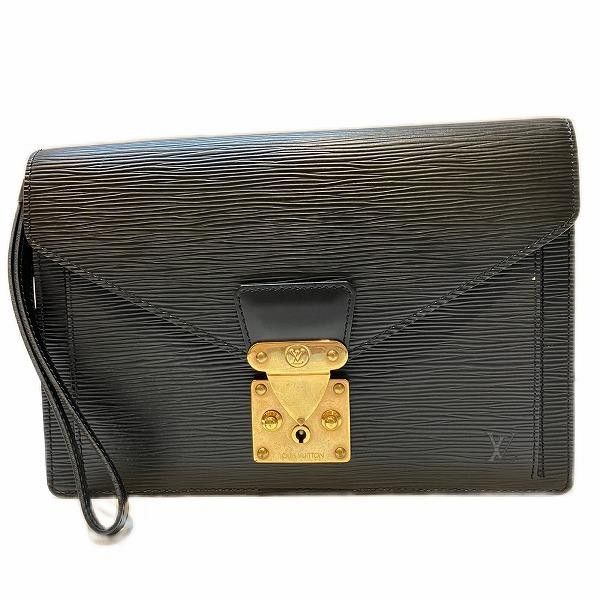 image of Louis Vuitton Epi Sellier Dragon Clutch in Black, Women's