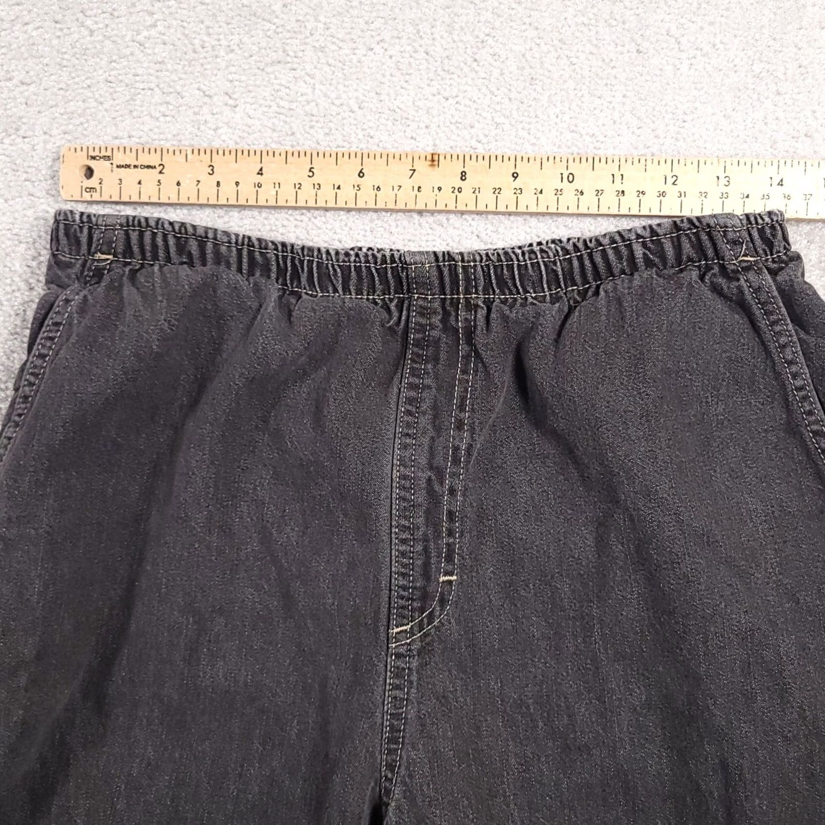 Vintage VINTAGE White Stag Elastic Stretch Pull On Pants Womens 10 Charcoal Hemmed 25.5" Size 32" / US 10 / IT 46 - 6 Thumbnail