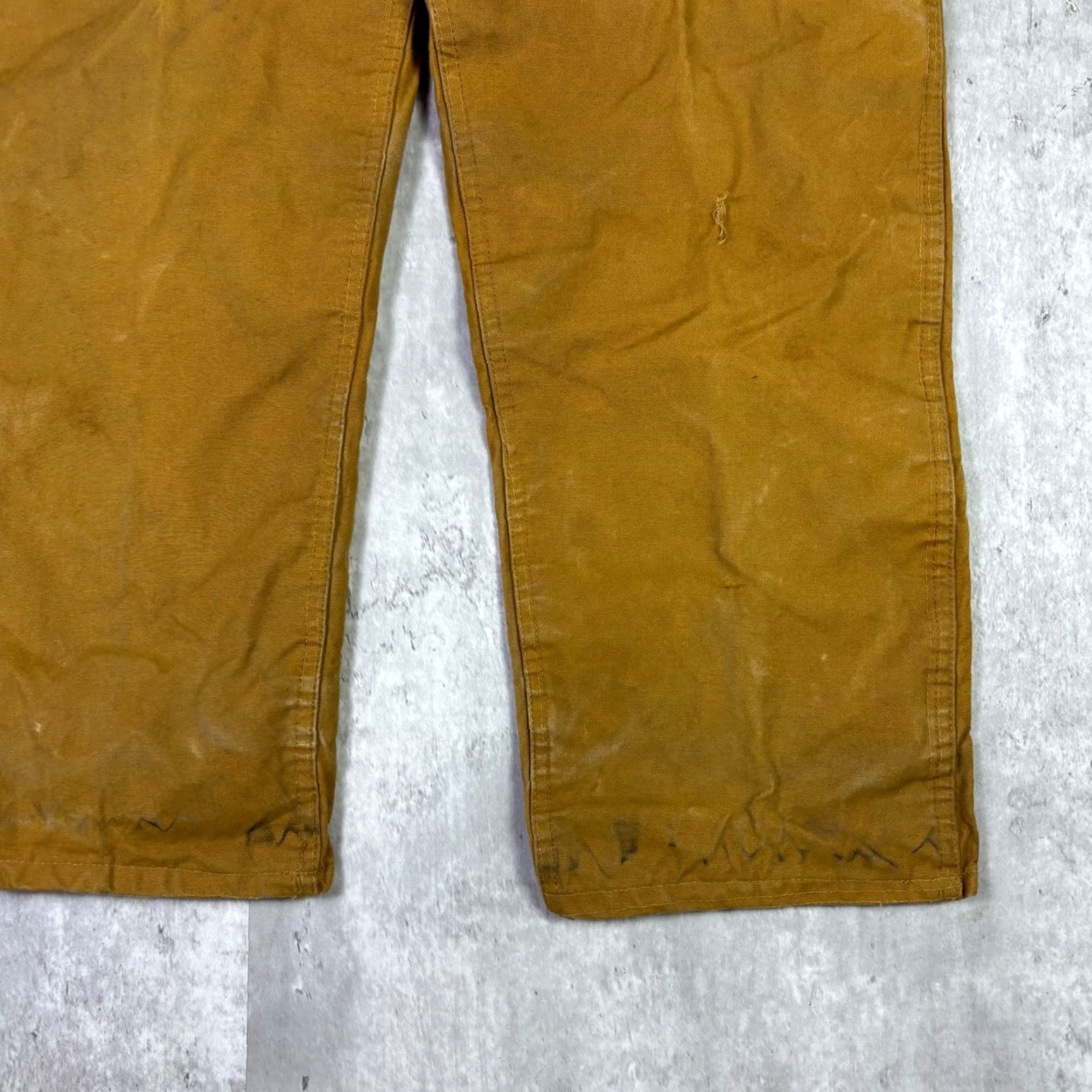 Vintage VINTAGE Sport-Bilt Brown Duck Canvas Water Repellent Work Pants Mens 32x30 Size US 32 / EU 48 - 7 Thumbnail