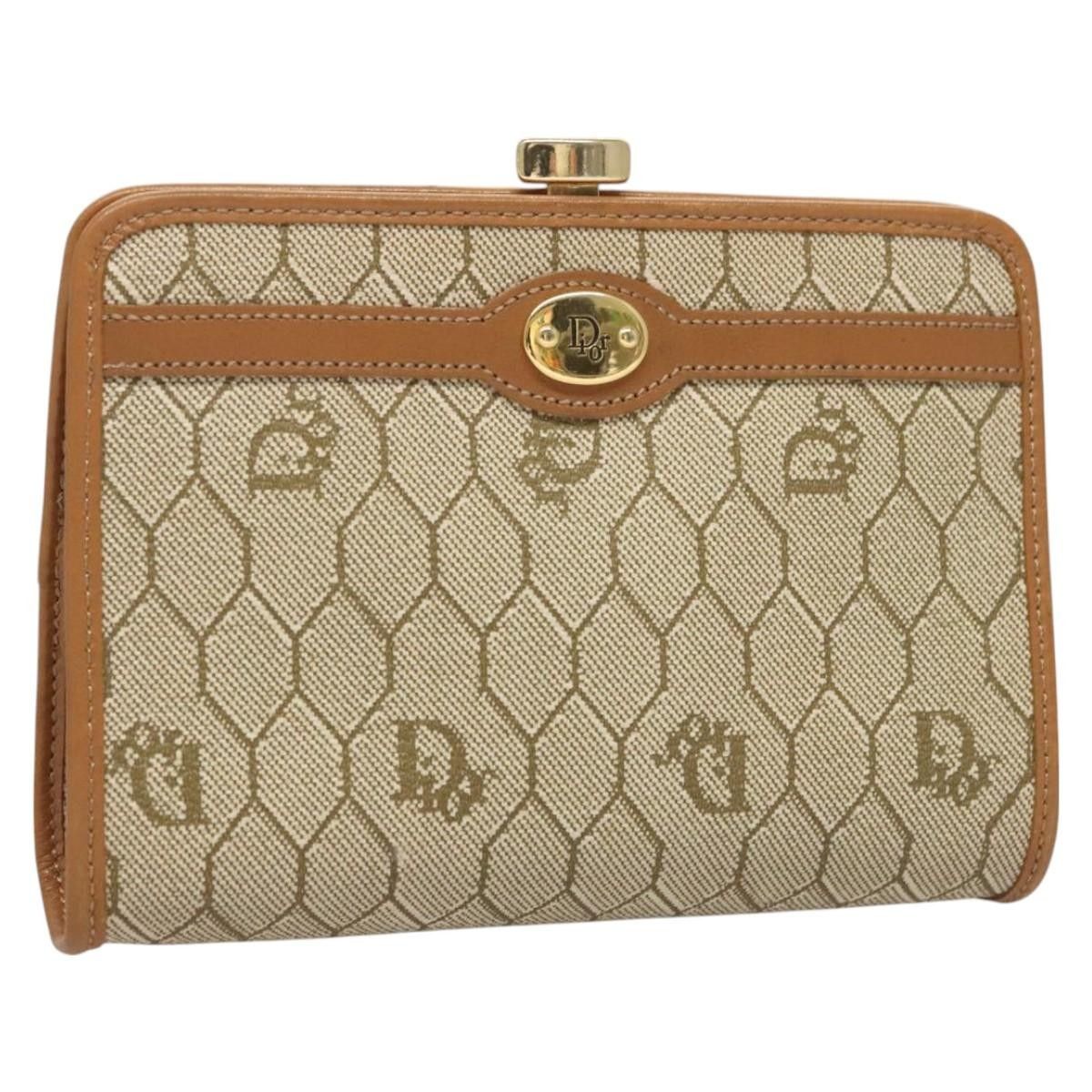 Dior Christian Dior Vintage Honeycomb Zip Pouch Coated Canvas Size ONE SIZE - 1 Thumbnail