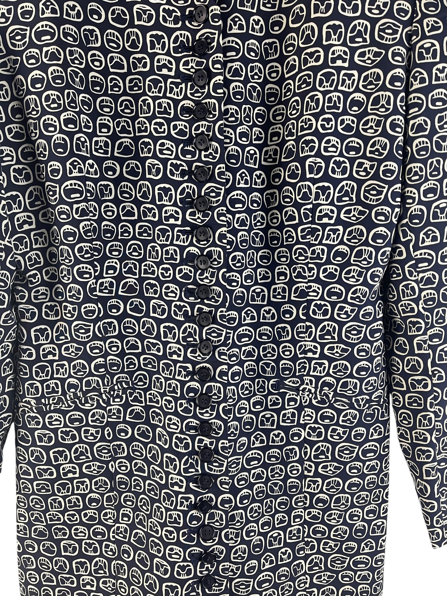 Norma Kamali Vintage Norma Kamali Abstract Print Button Blazer Jacket Size S / US 4 / IT 40 - 10 Thumbnail