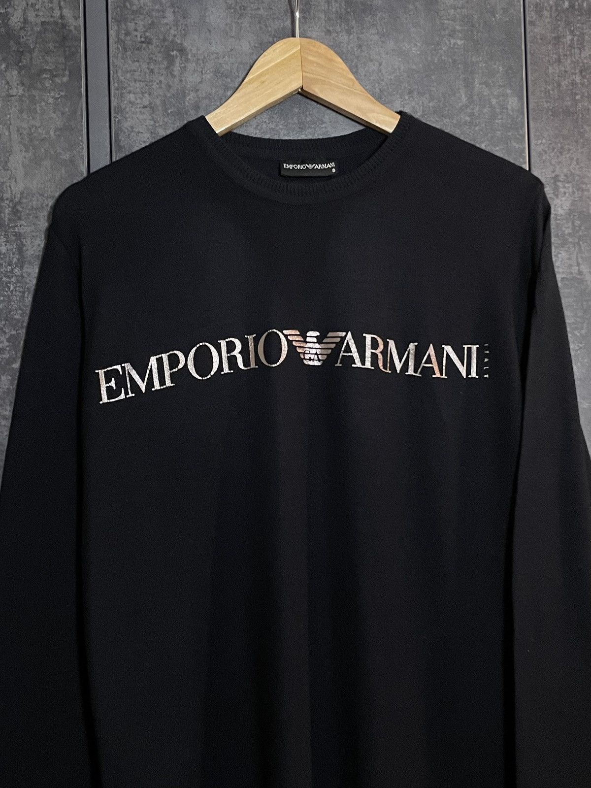 Emporio Armani Vintage Emporio Armani Big Logo Long Sleeve y2k dolce ysl Size US S / EU 44-46 / 1 - 4 Thumbnail