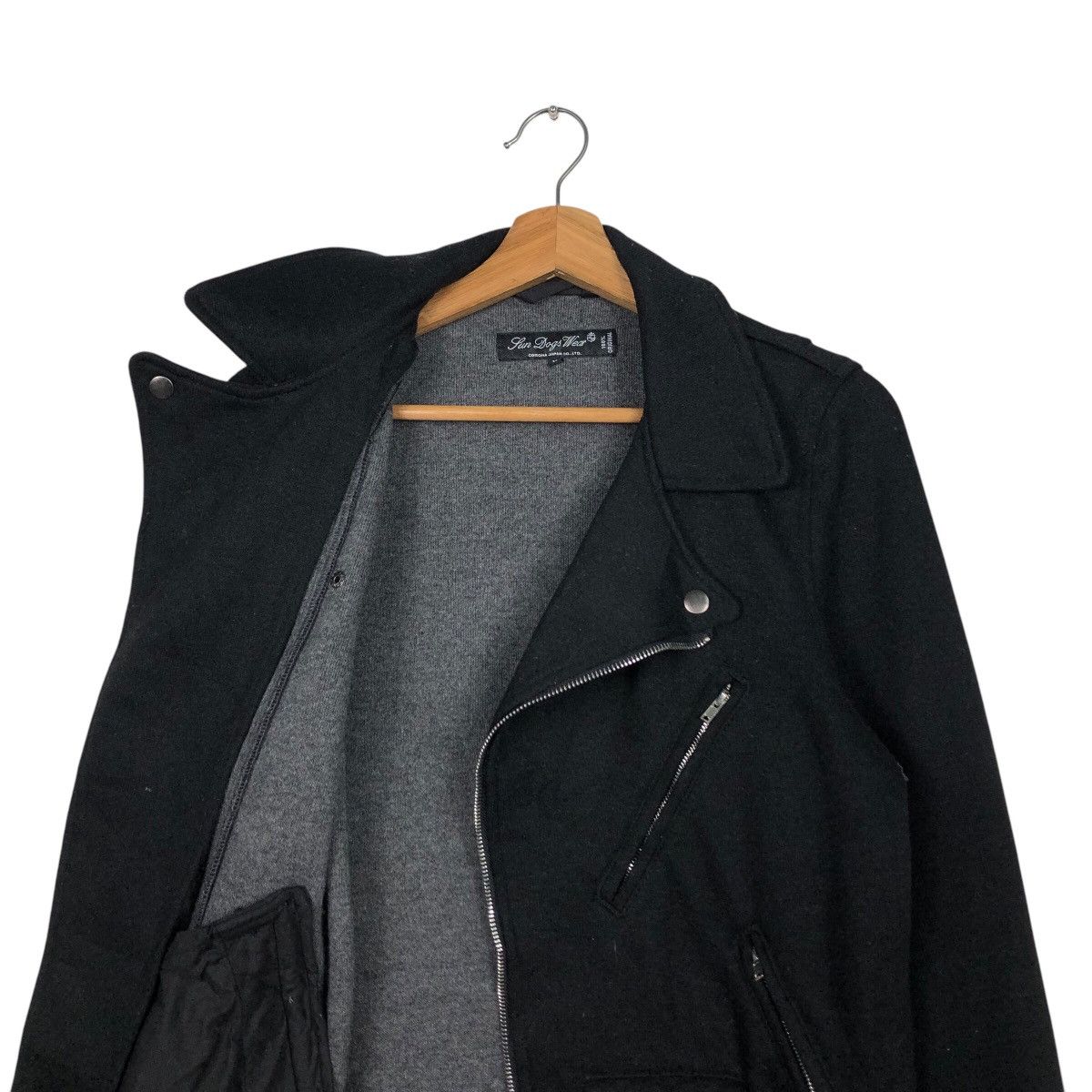 Japanese Brand 📌Biker Jacket Double Collar Corona Japan Rich Black Belt Size US M / EU 48-50 / 2 - 13 Thumbnail
