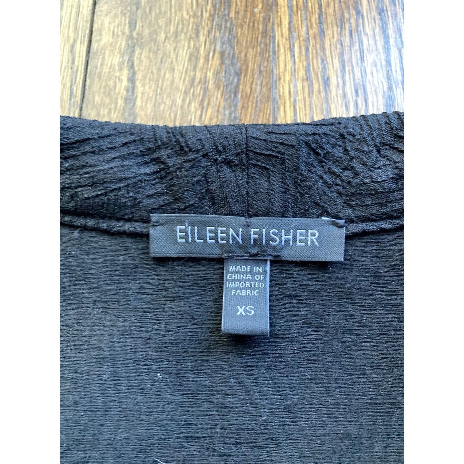 Eileen Fisher Eileen Fisher Jacket Womens XS Silk Blend Open Front Black Coat Drapey Jacket Womens XS Black Silk Blend Open Front Coat Size XS / US 0-2 / IT 36-38 - 6 Thumbnail