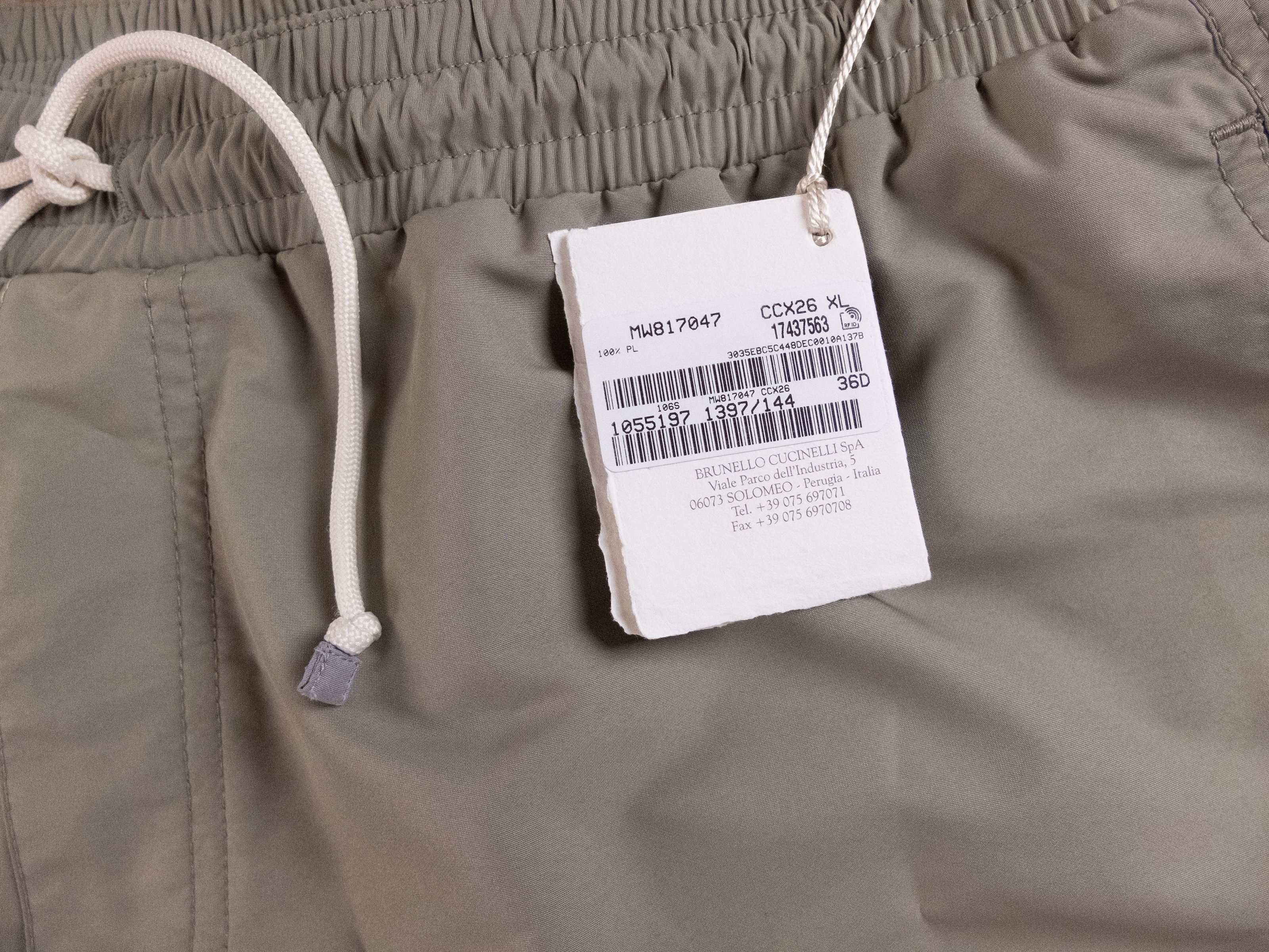 Brunello Cucinelli BRUNELLO CUCINELLI green logo embroidered swim shorts XL NWT Size US 36 / EU 52 - 7 Thumbnail