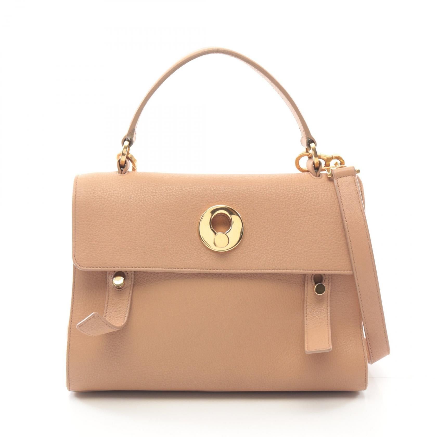Yves Saint Laurent Yves Saint Laurent Muse To Mini Handbag Leather Beige Size ONE SIZE - 1 Thumbnail