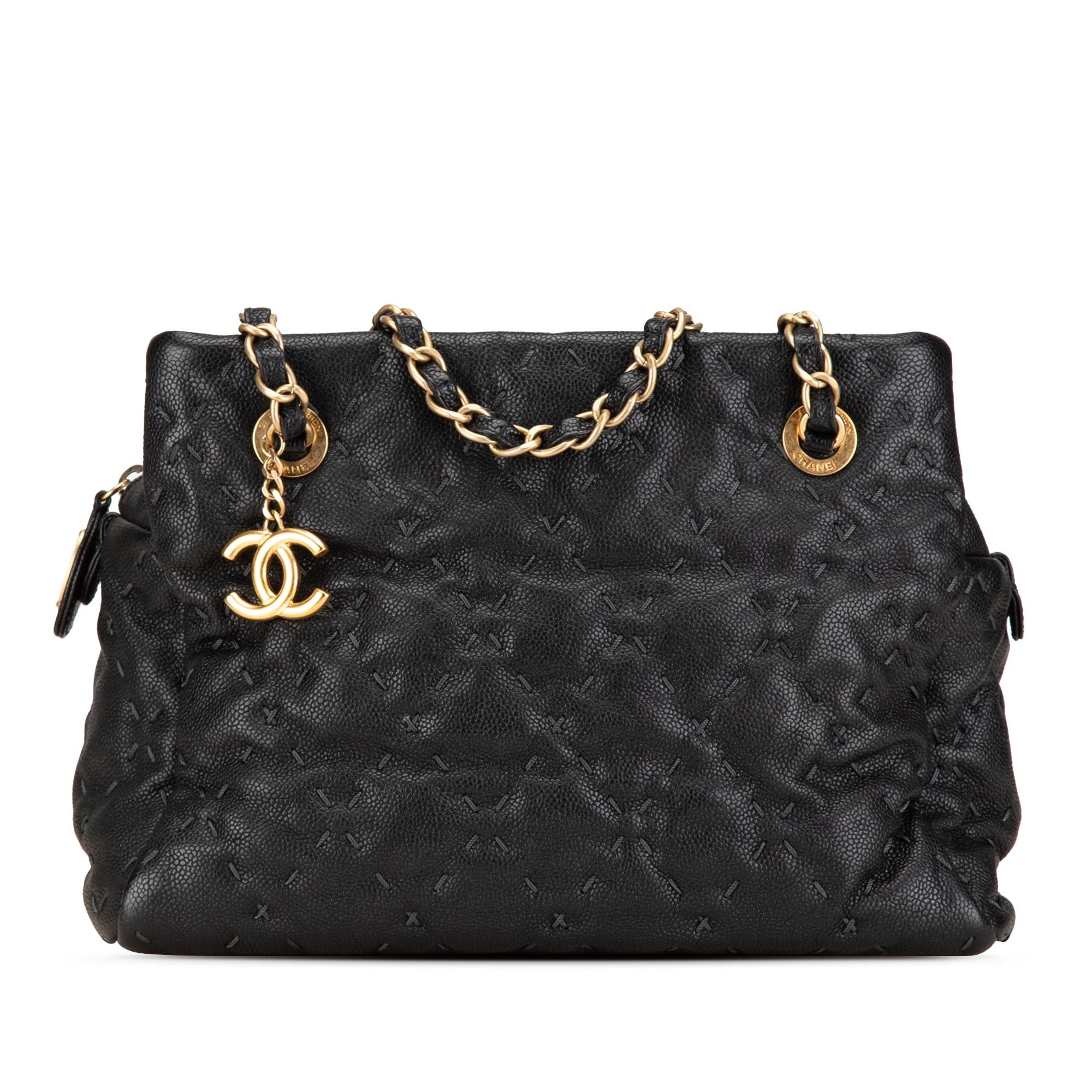 Chanel Chanel CC Caviar Wild Stitch Tote Black Size ONE SIZE - 1 Thumbnail
