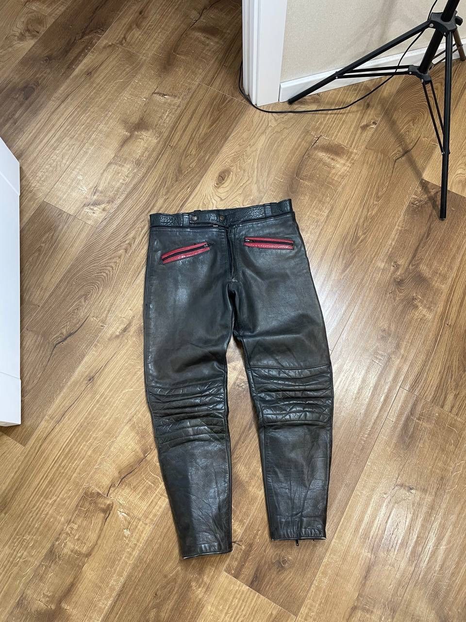 Vintage 90’s Y2K Style Racing Moto Bike Leather Pants