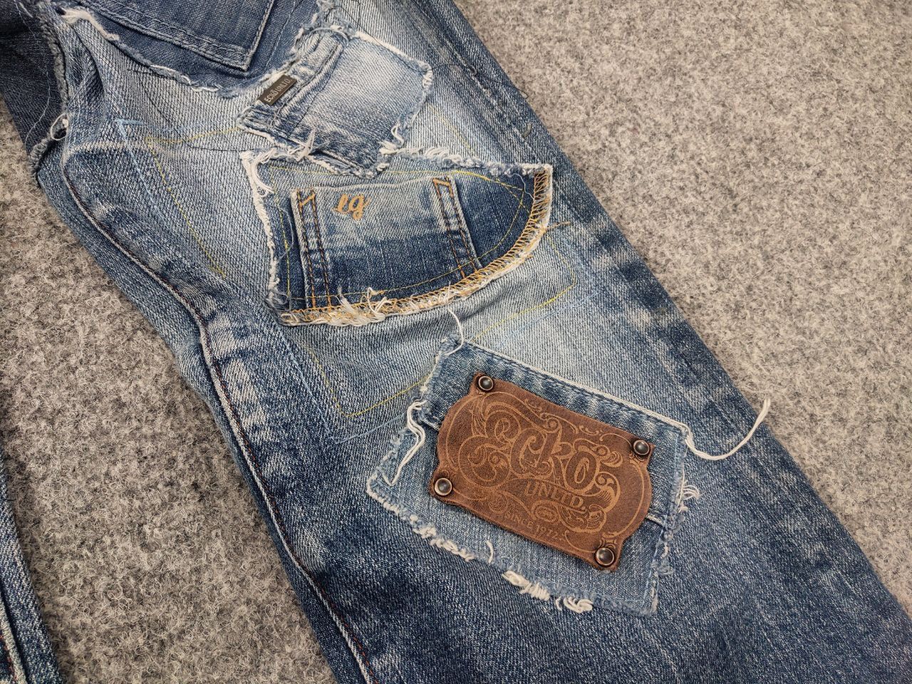 Ecko Unltd. Vintage Ecko unltd Patchwork Denim Japan LGB Y2k Style Jeans Size US 32 / EU 48 - 10 Thumbnail