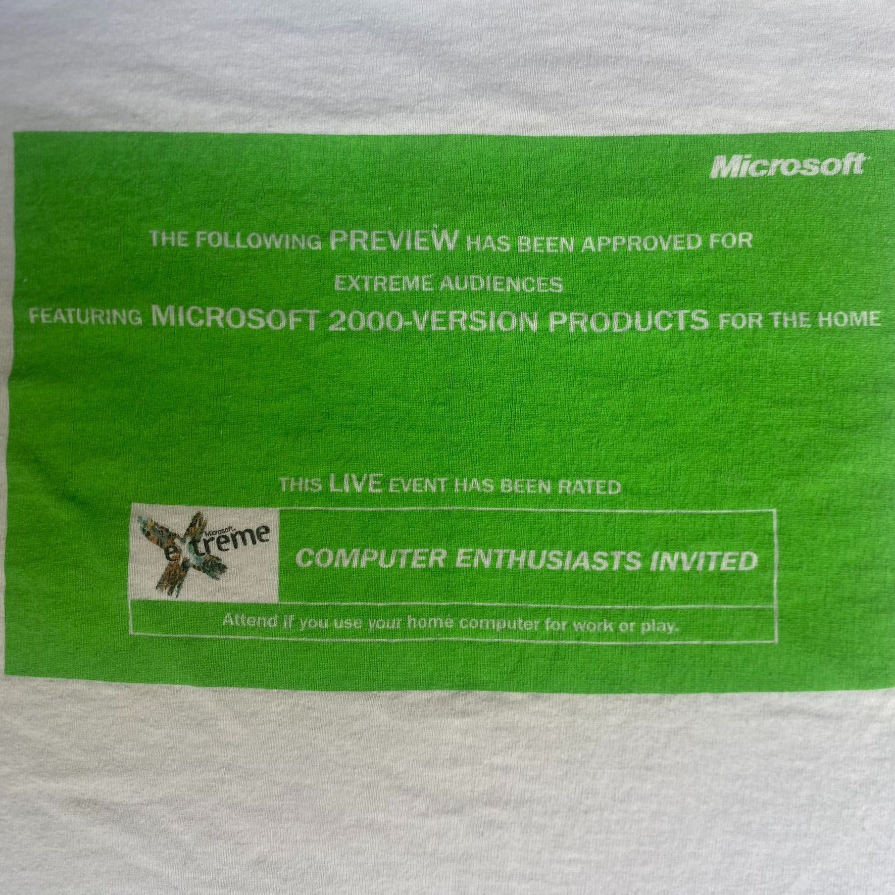 Microsoft Vintage 90s Microsoft Extreme Shirt Retro Computer Tech Tee Size US XL / EU 56 / 4 - 7 Thumbnail
