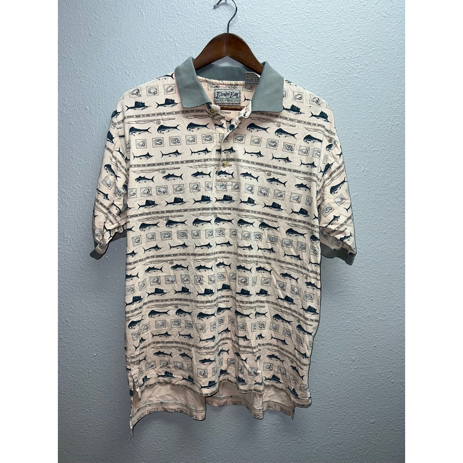 Vintage Vintage Bimini Bay Polo Shirt Outfitters Fish Anglers Size US M / EU 48-50 / 2 - 1 Thumbnail